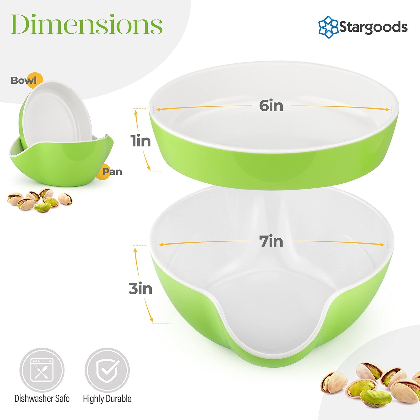 Double Peanut Bowl Snack Serving Dish