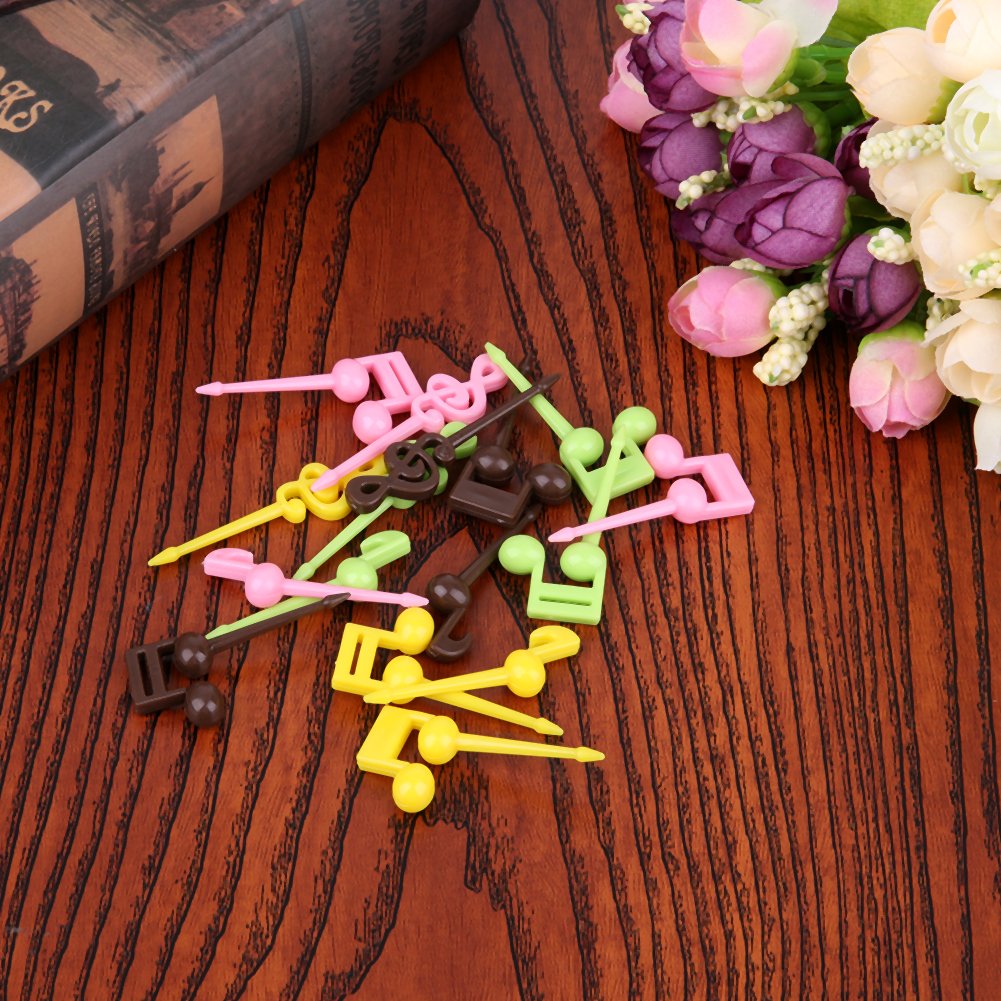 Musical Note Shape Fruit Forks - 16 PCS
