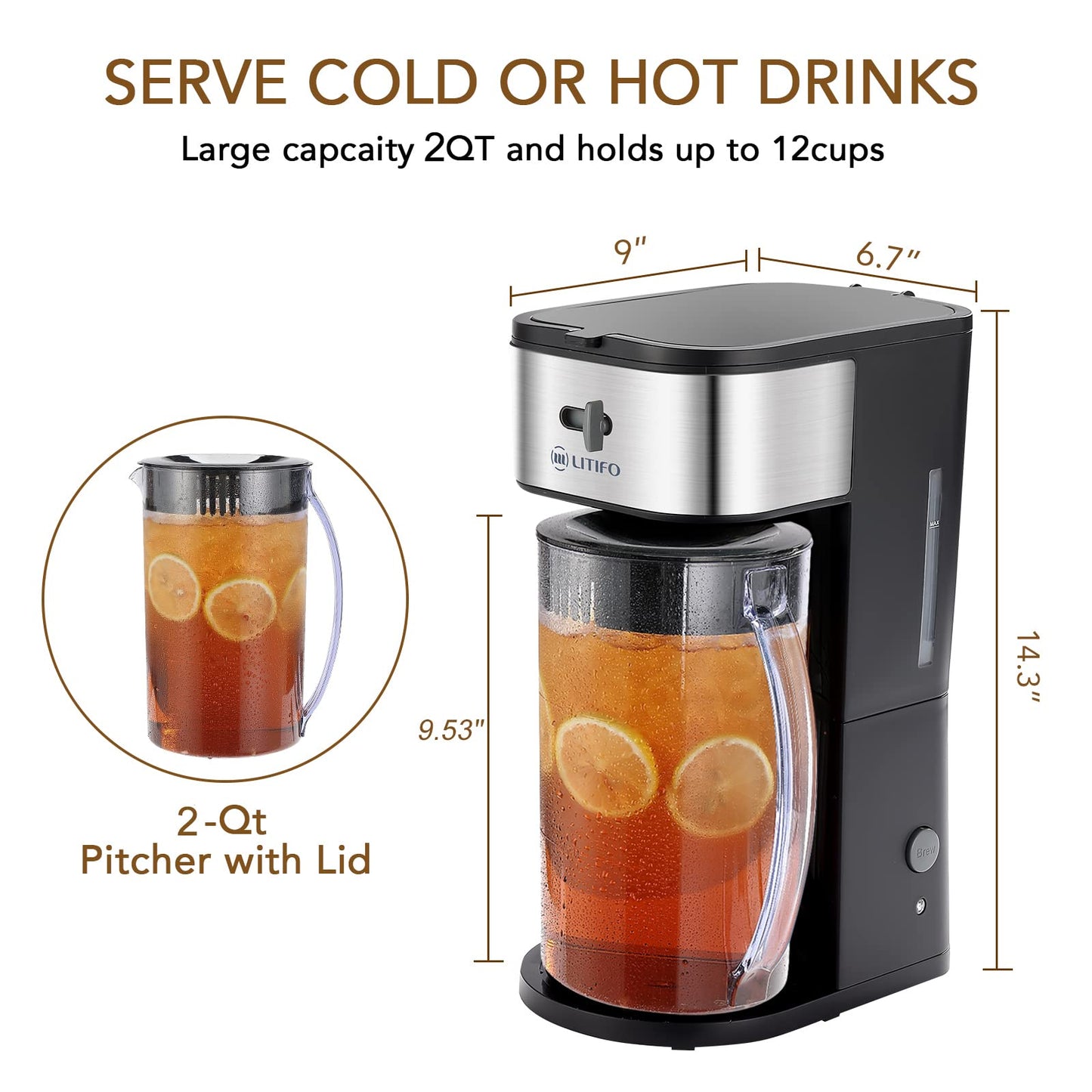 Iced Tea and Coffee Maker Brewing System