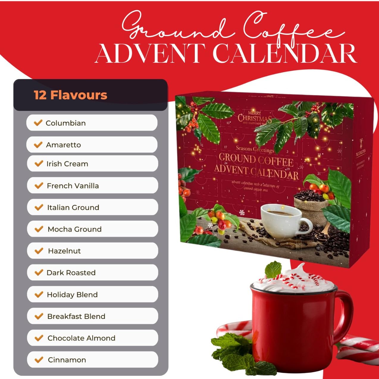 24-Day Coffee Advent Calendar Gift Set
