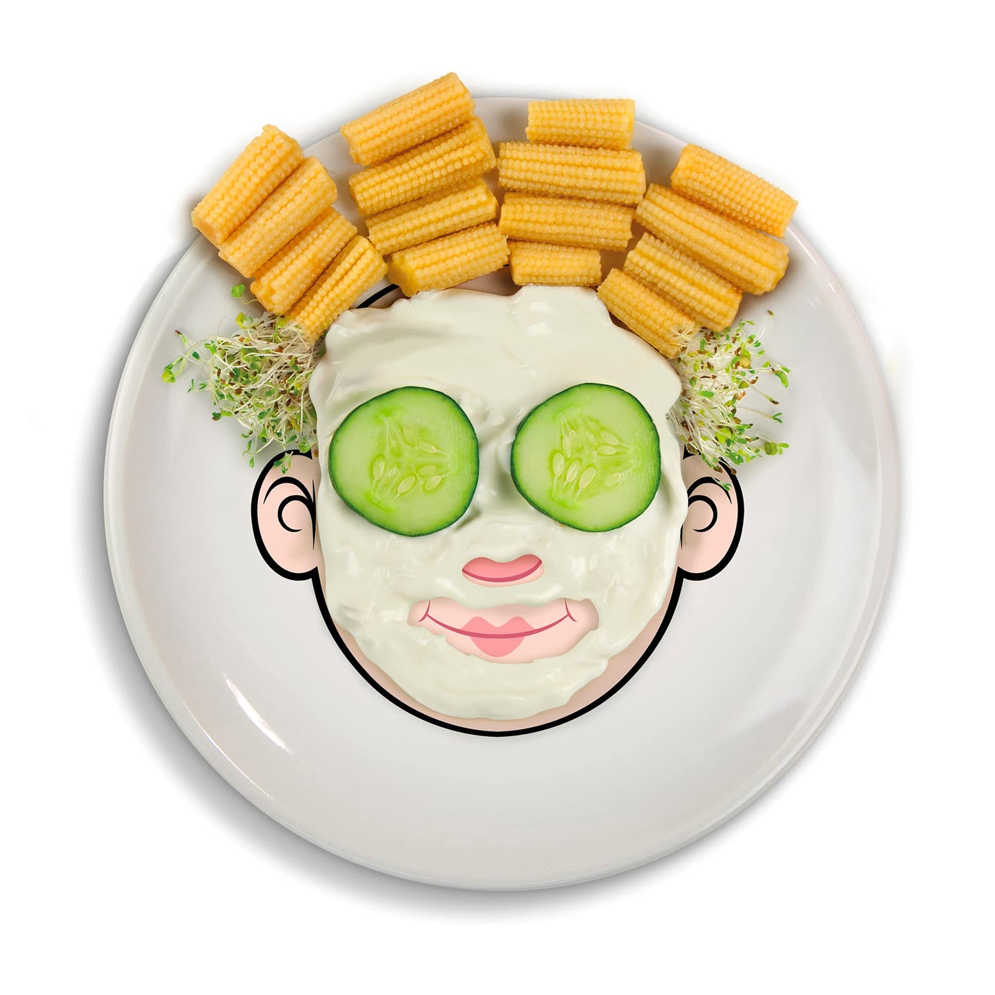 Ms. Food Face Kids' Dinner Plate