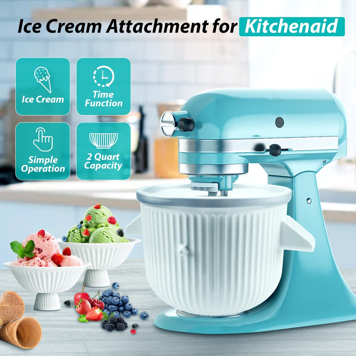 Versatile Ice Cream Maker Kitchen Aid Attachment