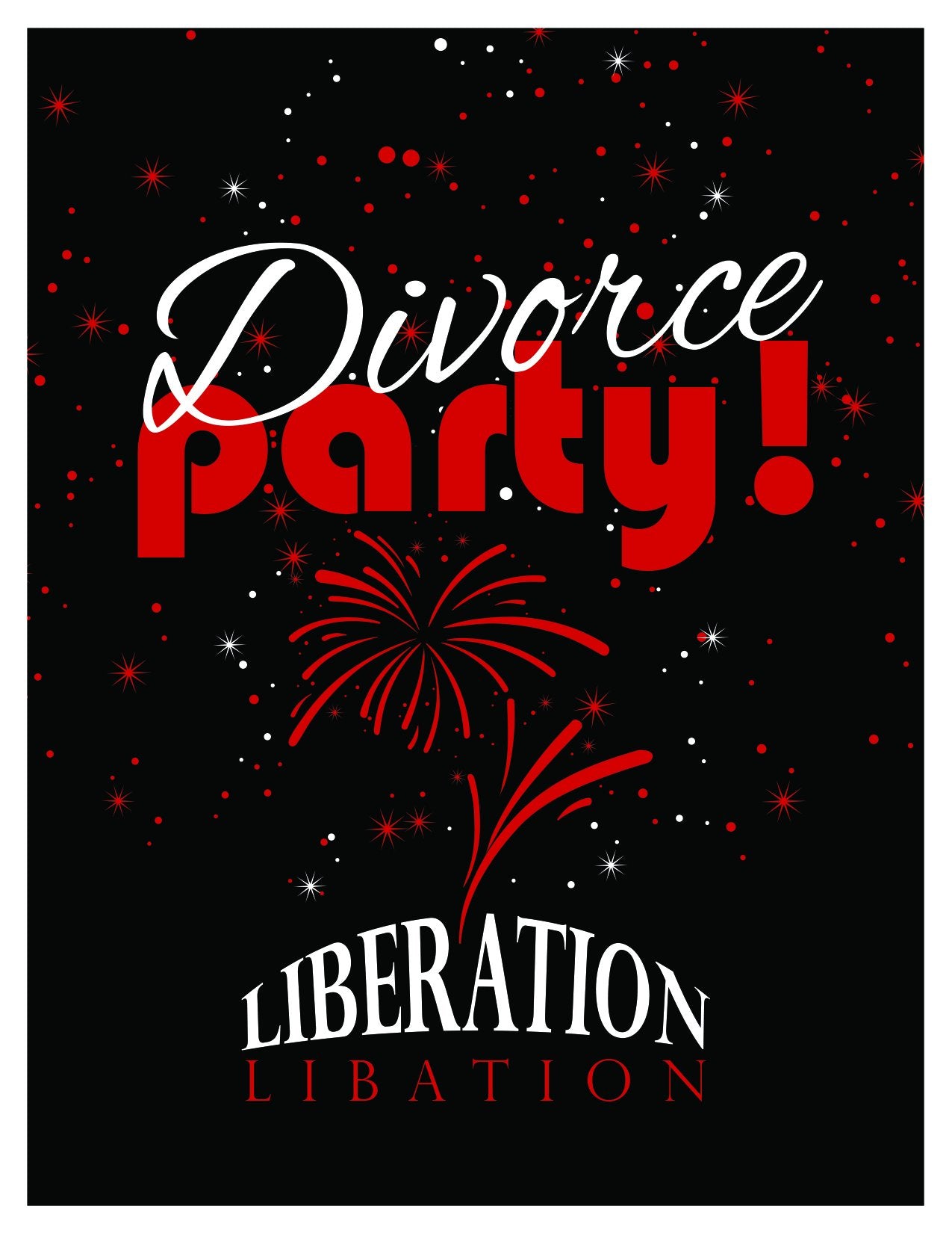 Just Divorced Party Wine Bottle Labels - 4 Pack