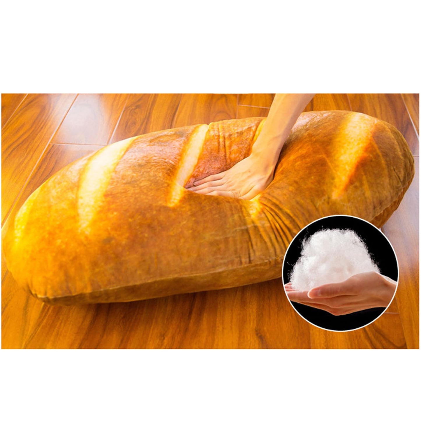 3D Bread Shape Plush Pillow