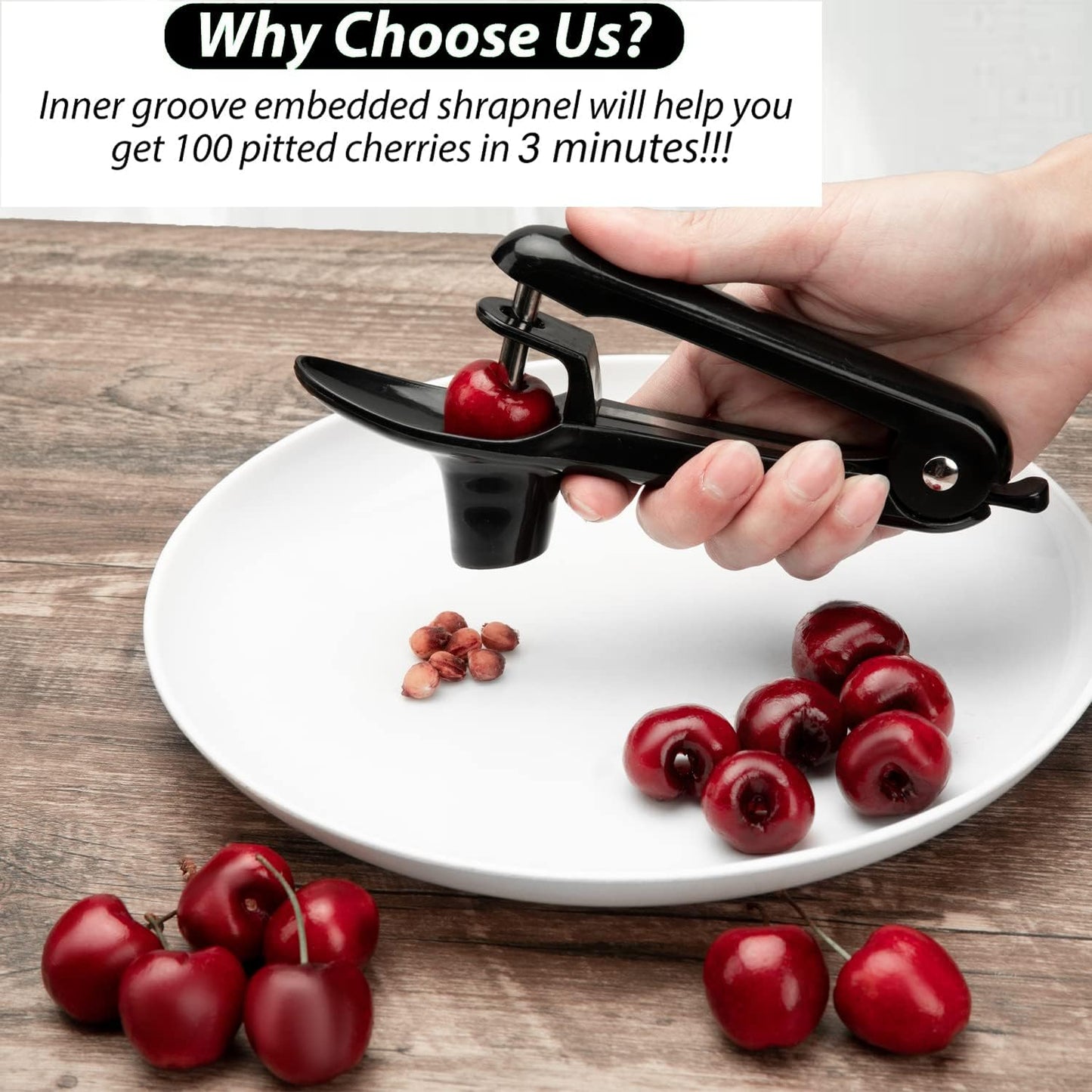 Cherry Pitter - Stainless Steel Handheld Tool
