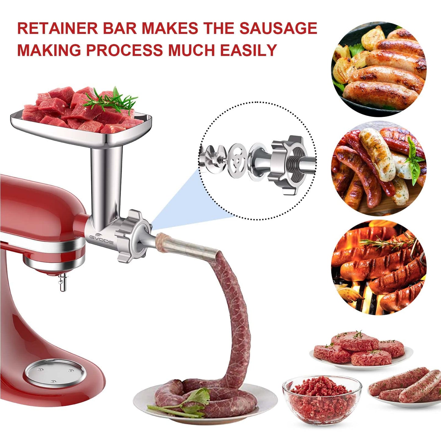 Meat Grinder & Slicer Shredder for KitchenAid