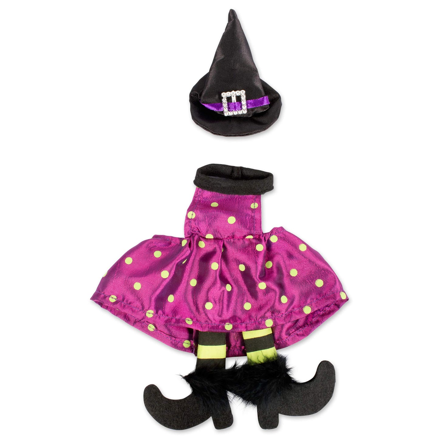 Halloween Wine Bottle Covers - Bat Cape & Witch Outfit