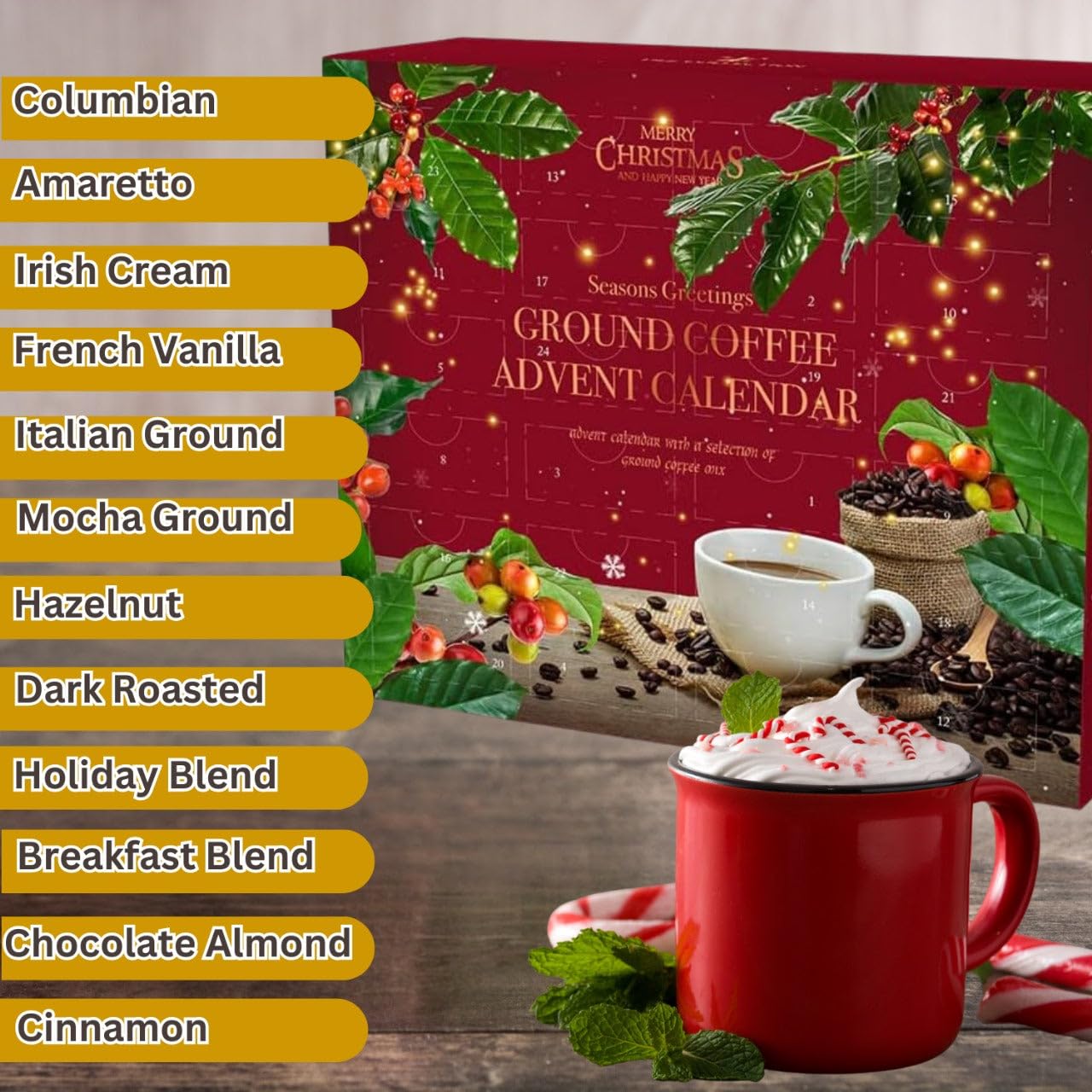 24-Day Coffee Advent Calendar Gift Set