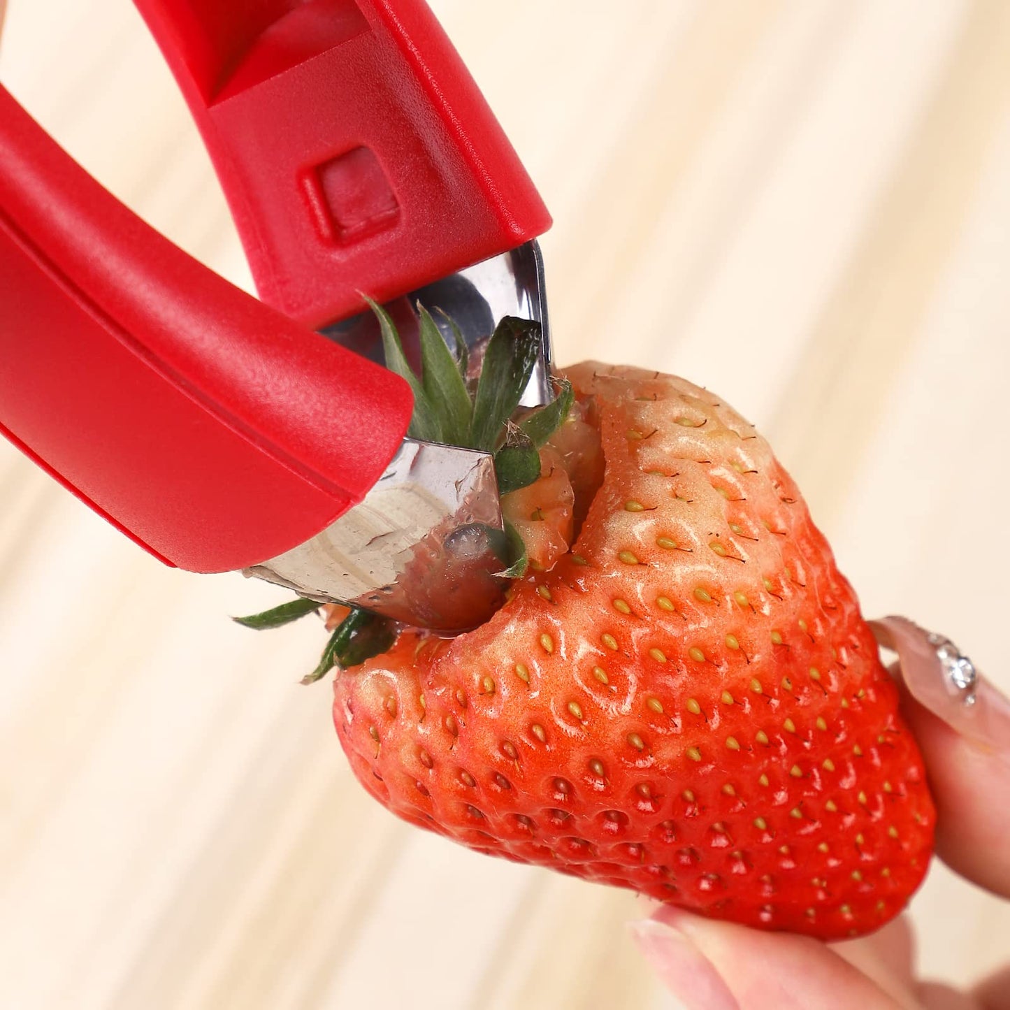 Strawberry Stem Remover and Slicer Set
