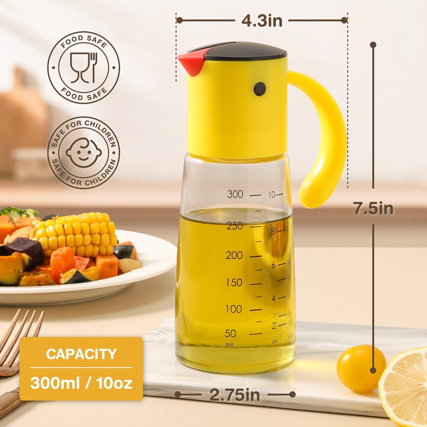 Olive Oil Dispenser Bottles - Set of 2