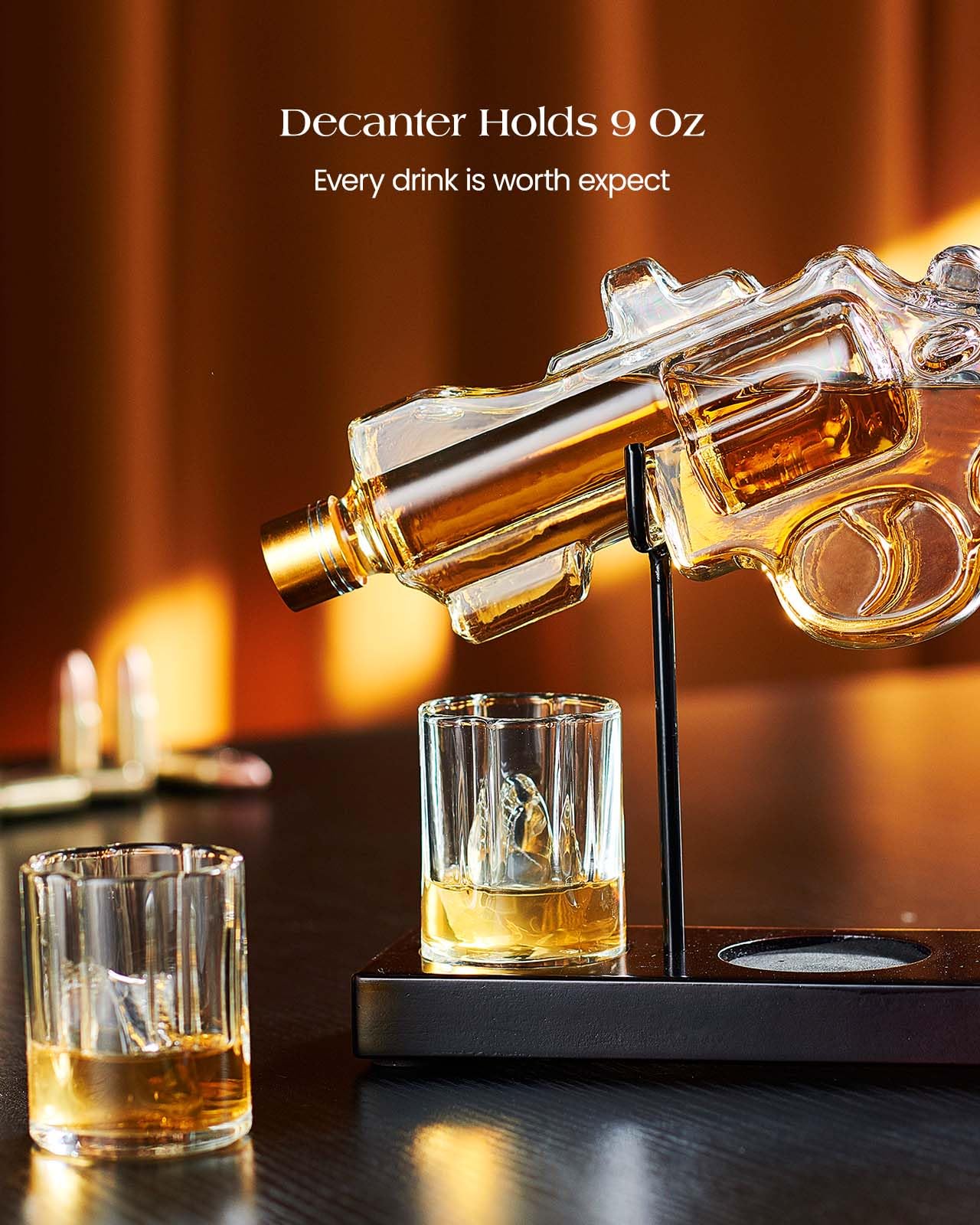 Gun Whiskey Decanter Set