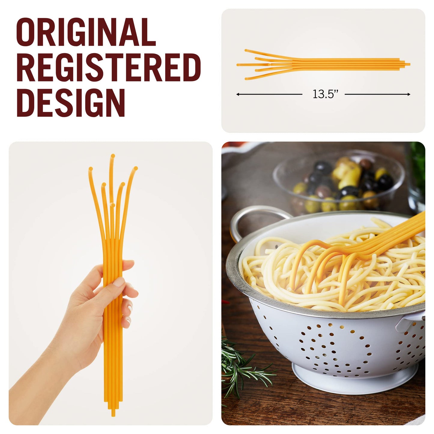 Spaghetti-Shaped Plastic Spaghetti Spoon