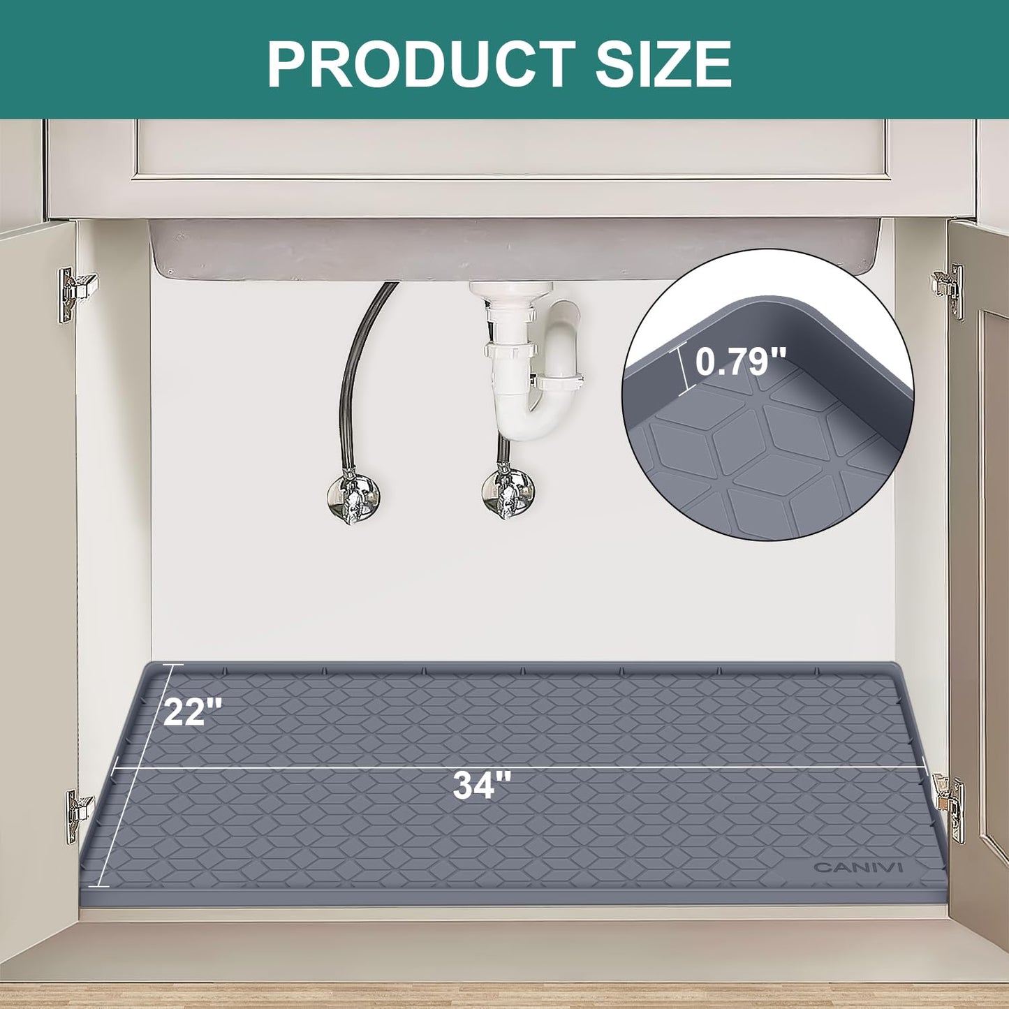 Waterproof Silicone Under Sink Tray