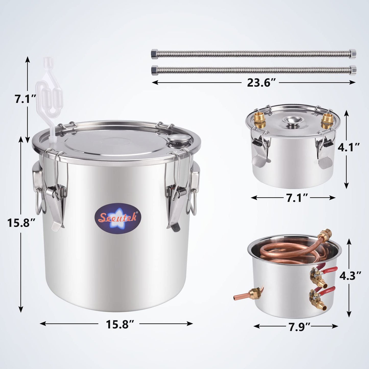 Alcohol Still 13.2Gal Stainless Steel Distiller