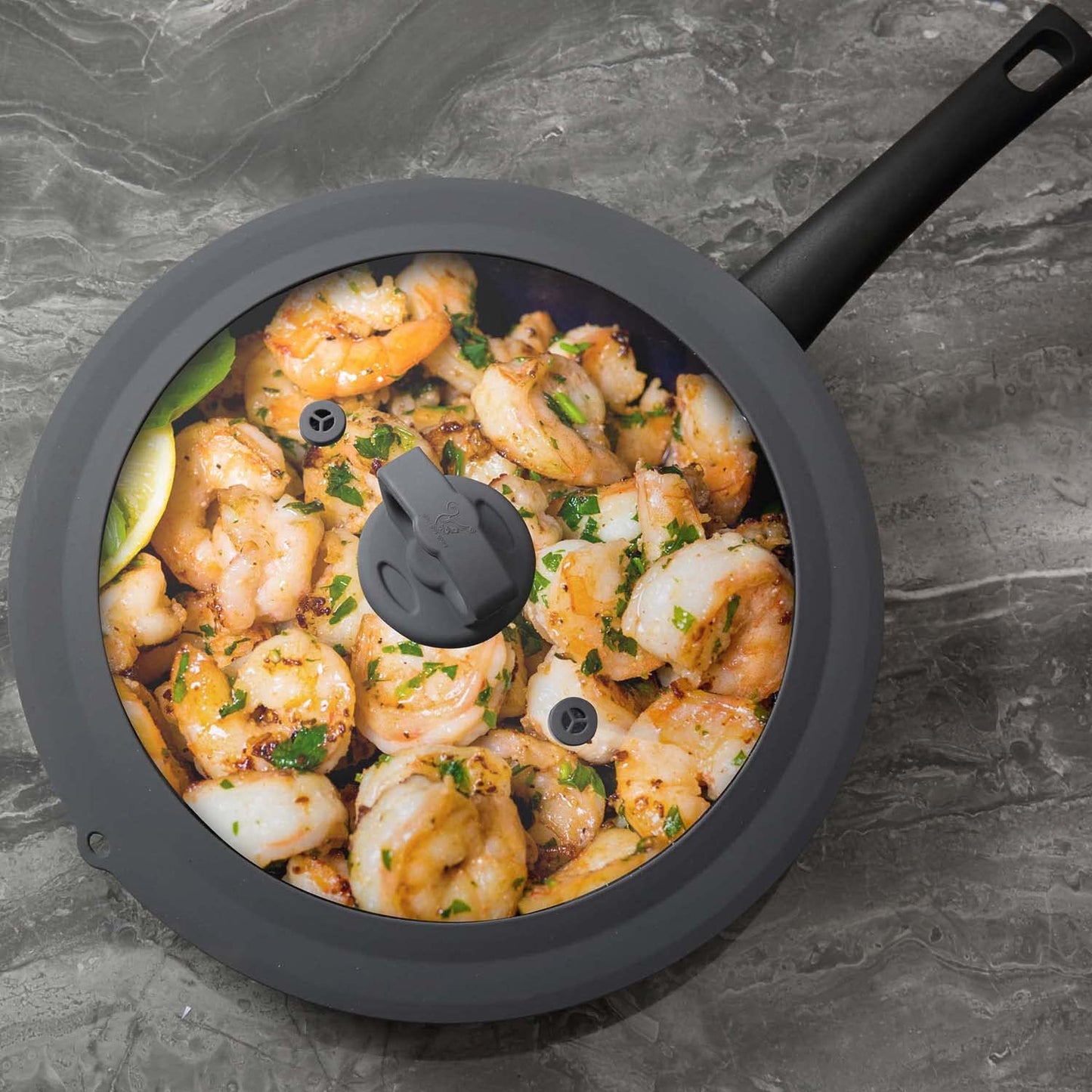 Universal Tempered Glass Lid with Silicone Rim