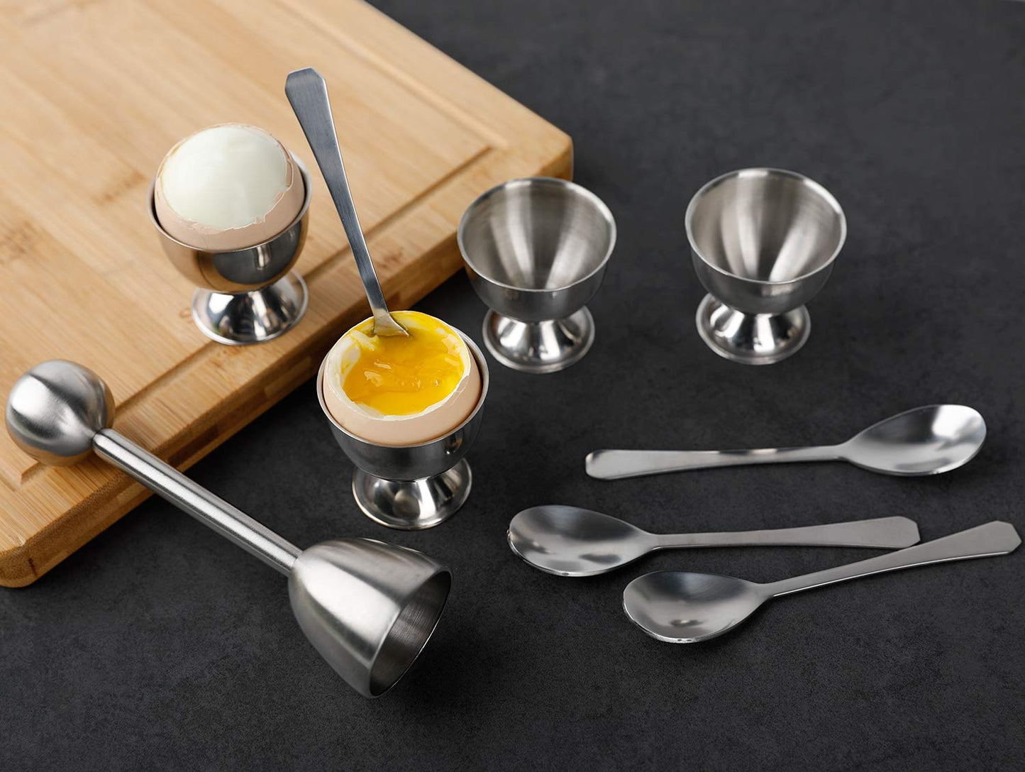 Egg Topper Set with Spoons and Cups
