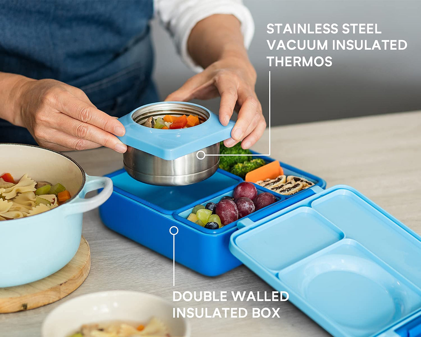 Insulated Bento Box for Kids - Blue Sky