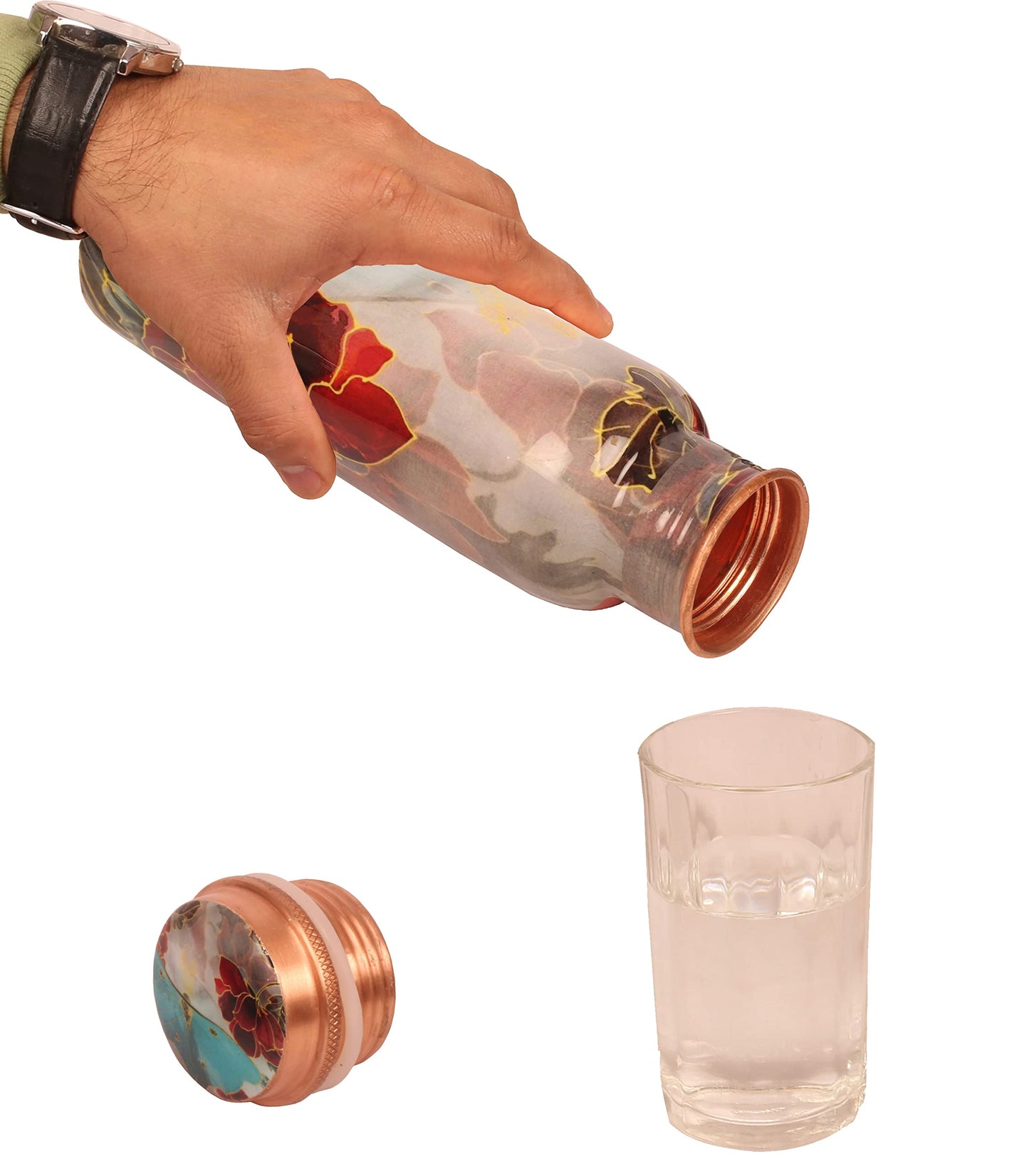Handcrafted Copper Water Bottle