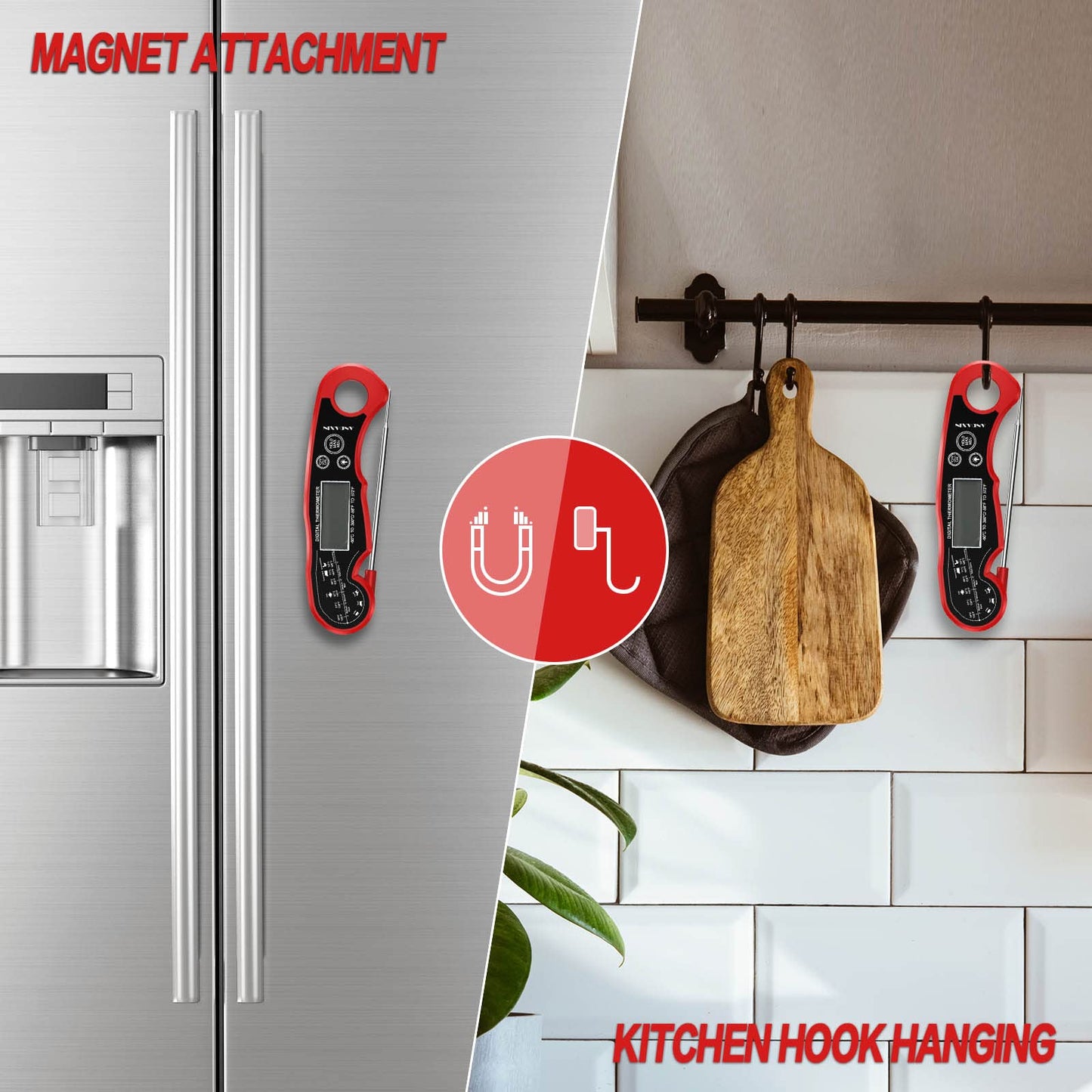 Digital Meat Thermometer for Grilling and Cooking