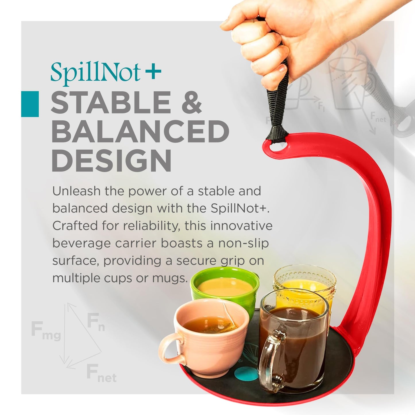 SpillNot+ - Portable Handheld Beverage Carrier