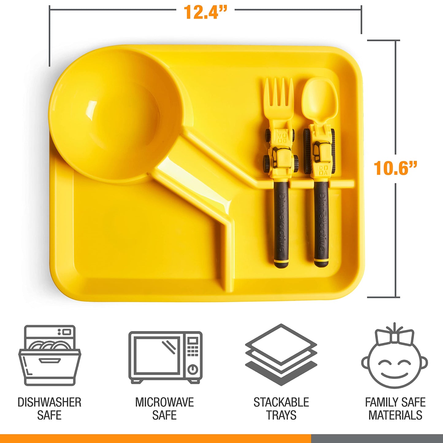 Construction Themed Toddler Dining Set - 3 Piece