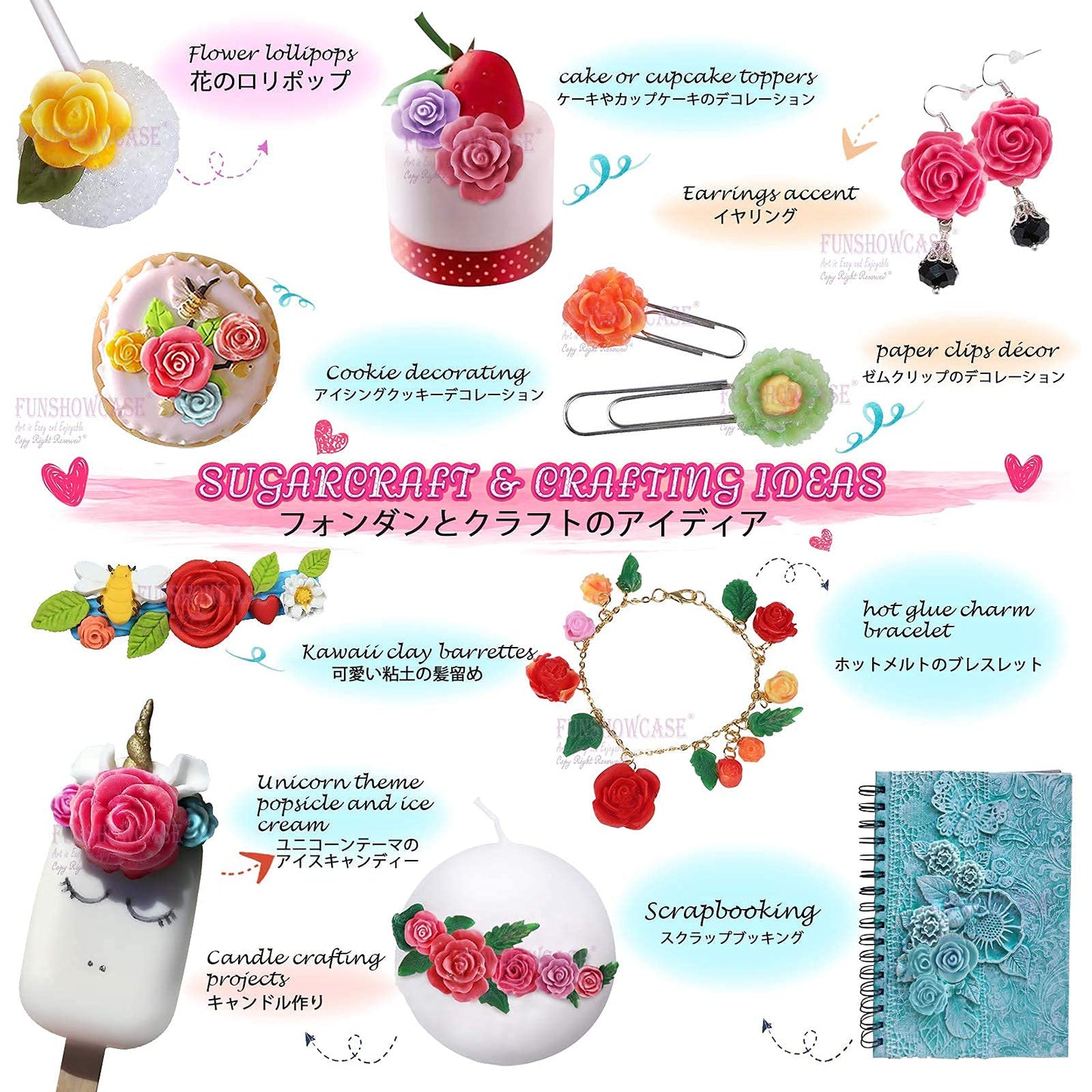32 Cavity Roses Flower Fondant Mold