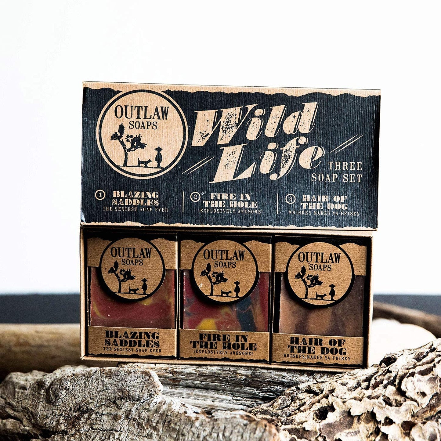Wild Life Soap Gift Set for Men and Women - Whiskey Scent