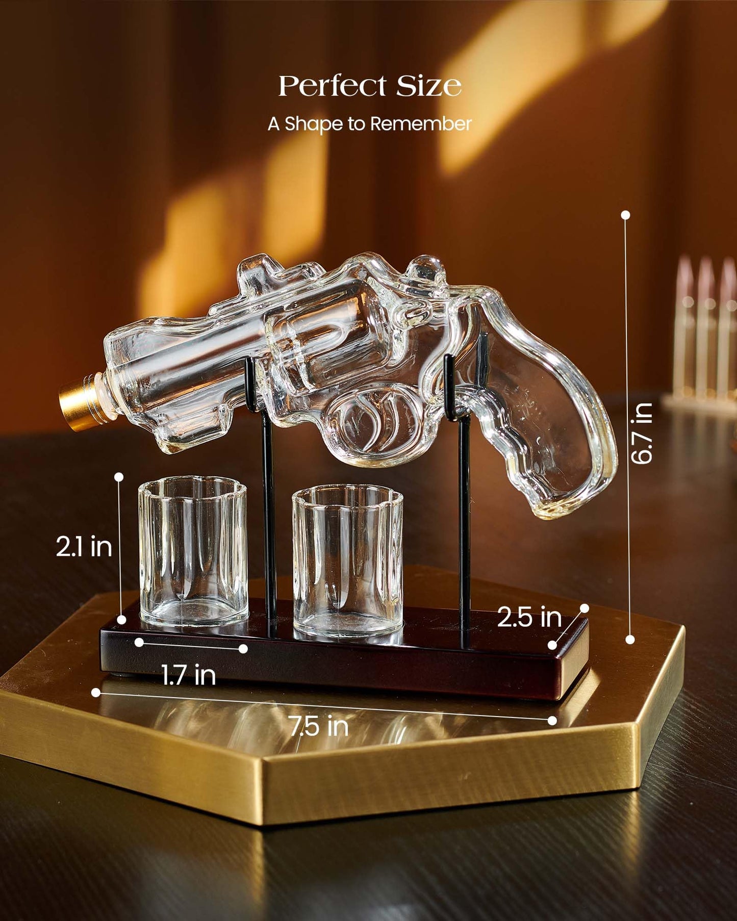 Gun Whiskey Decanter Set