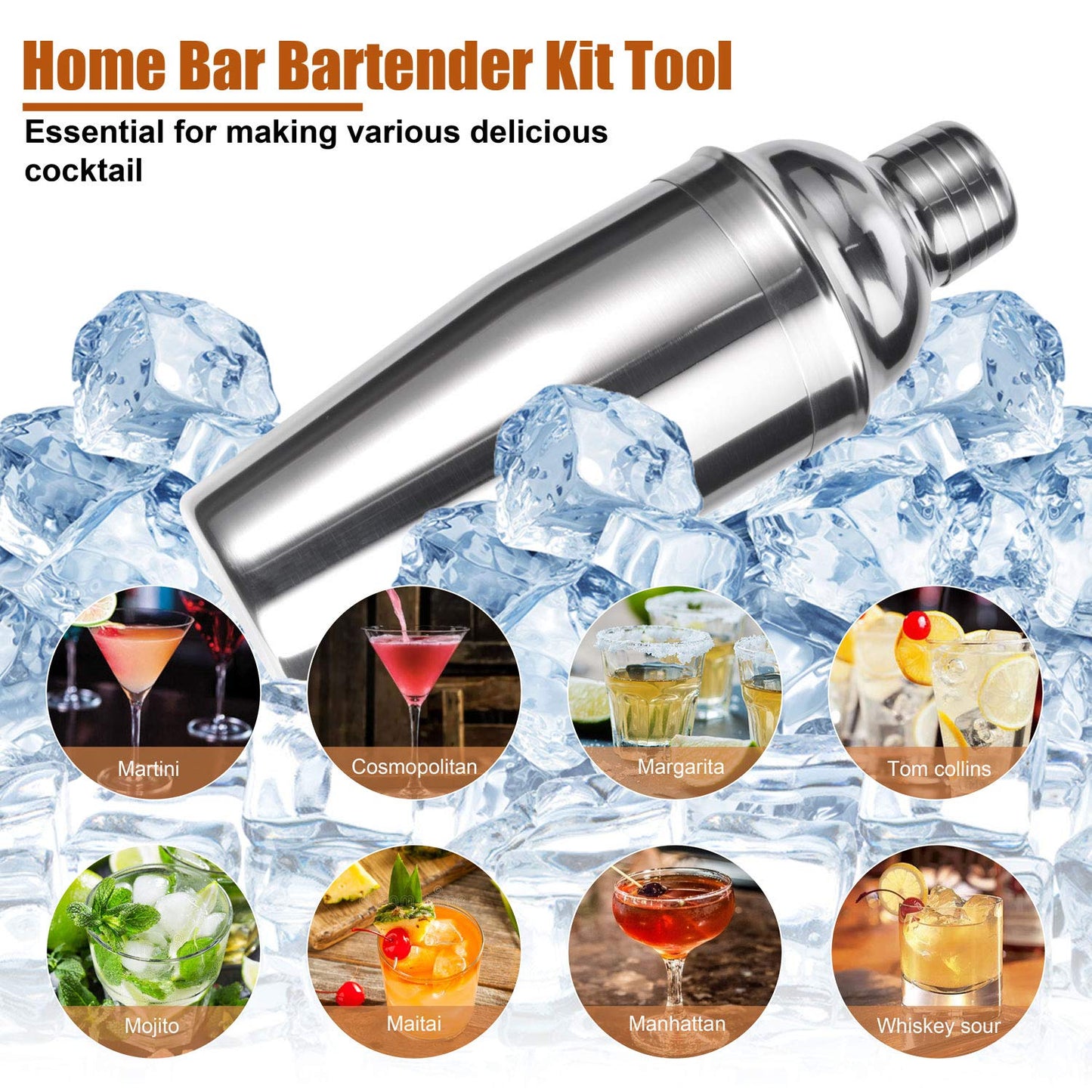 Complete Cocktail Shaker Mixology Set