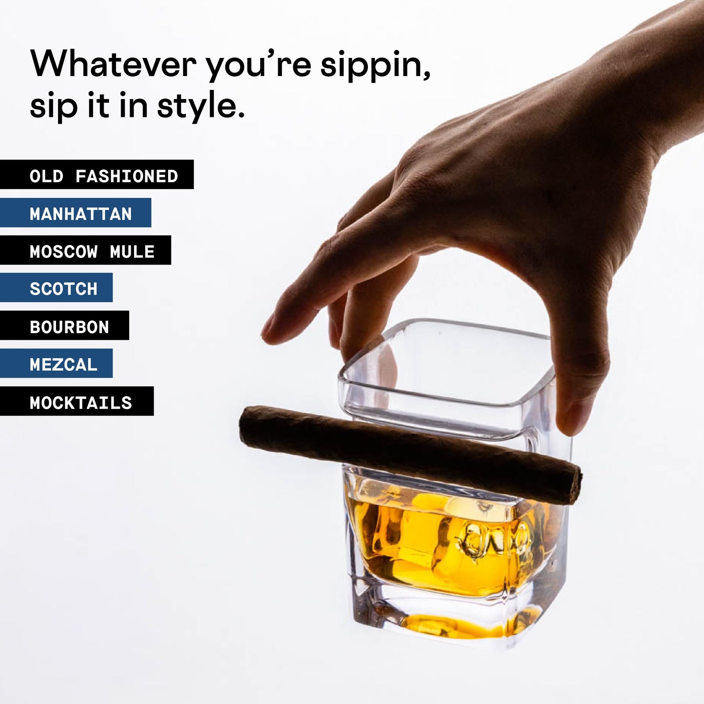 Cigar Holder Glass - 9 oz
