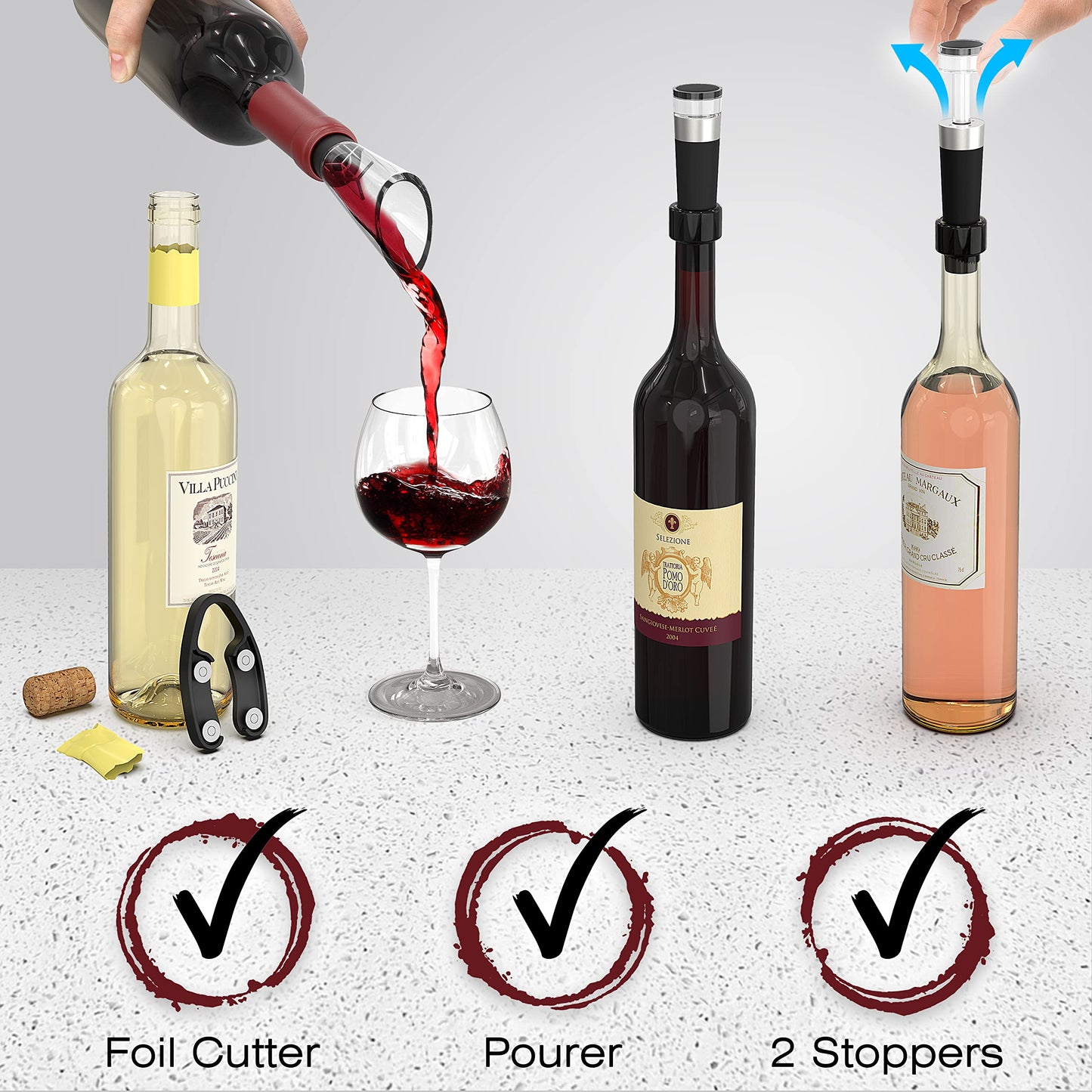 Electric Wine Opener Set with Charger