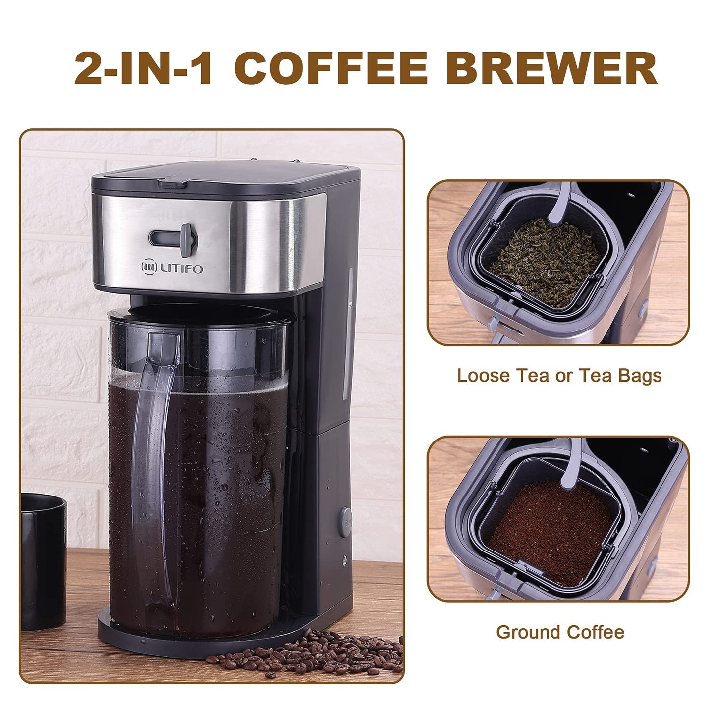 Iced Tea and Coffee Maker Brewing System