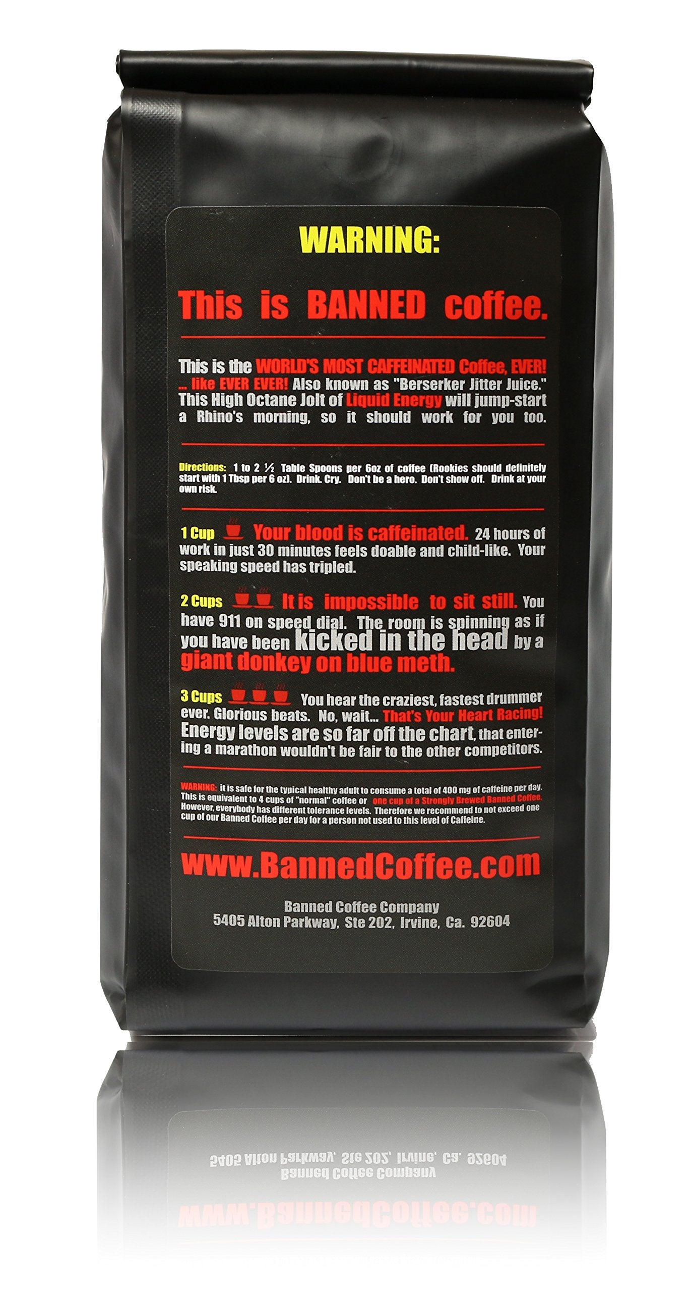 World's Strongest Ground Coffee - High Caffeine Medium Dark Roast