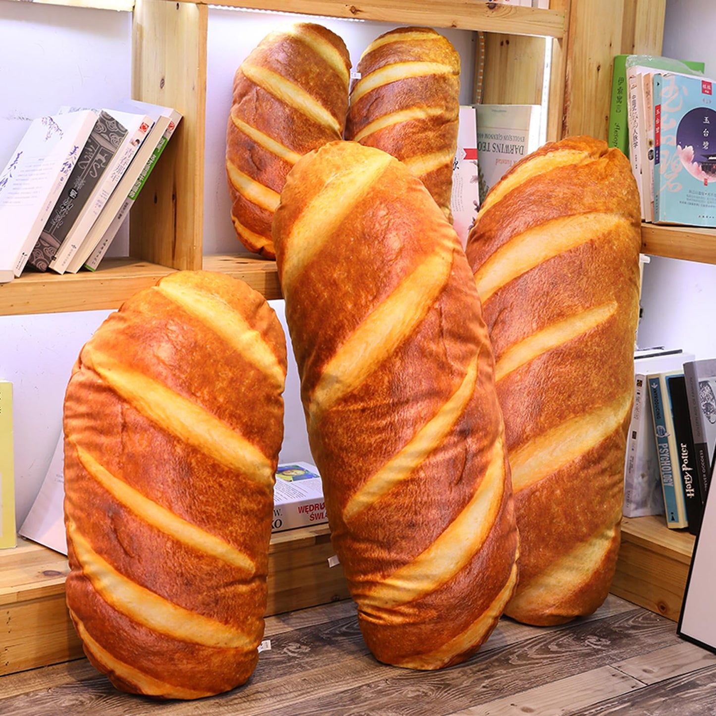3D Bread Shape Plush Pillow