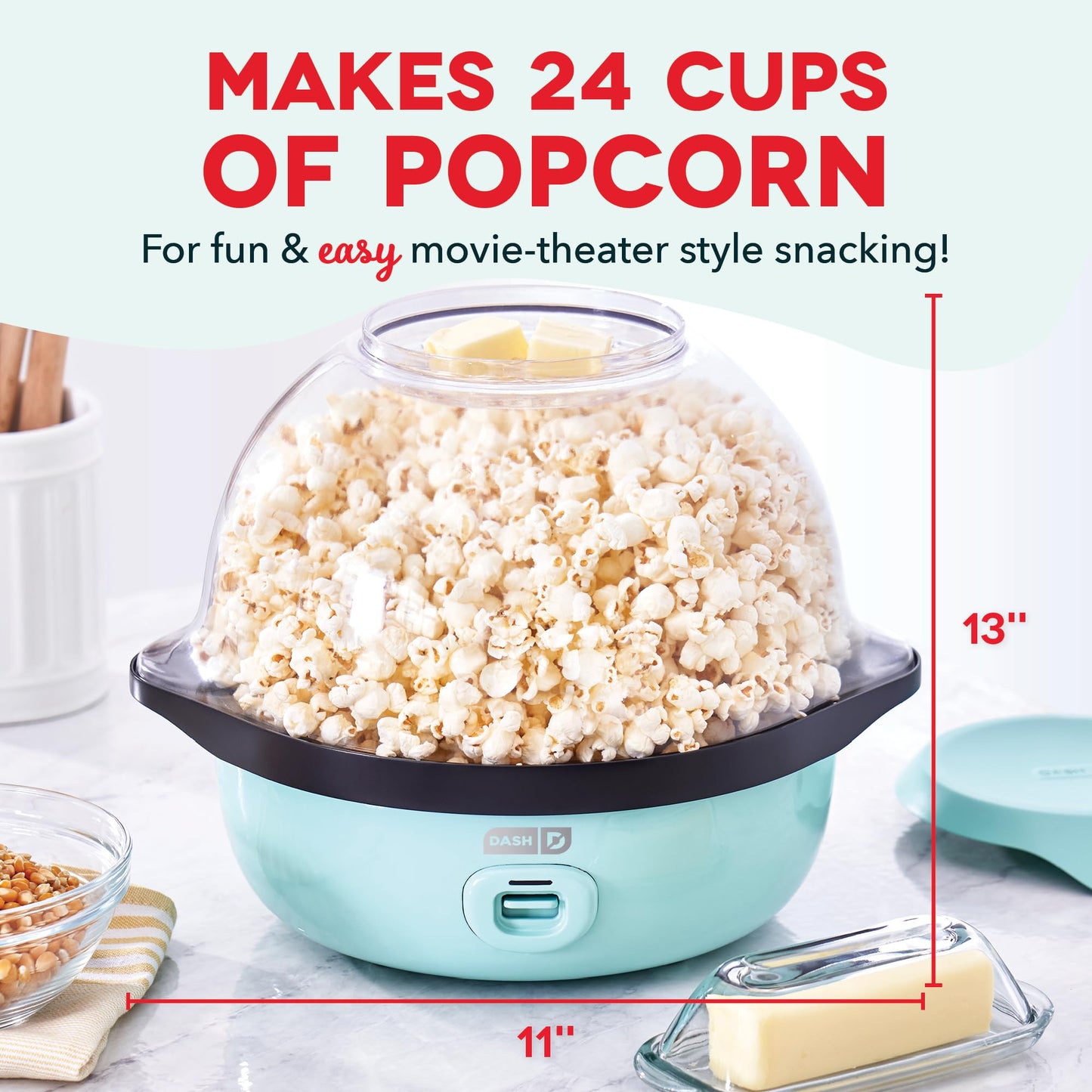 Deluxe Stirring Popcorn Maker - 24 Cups