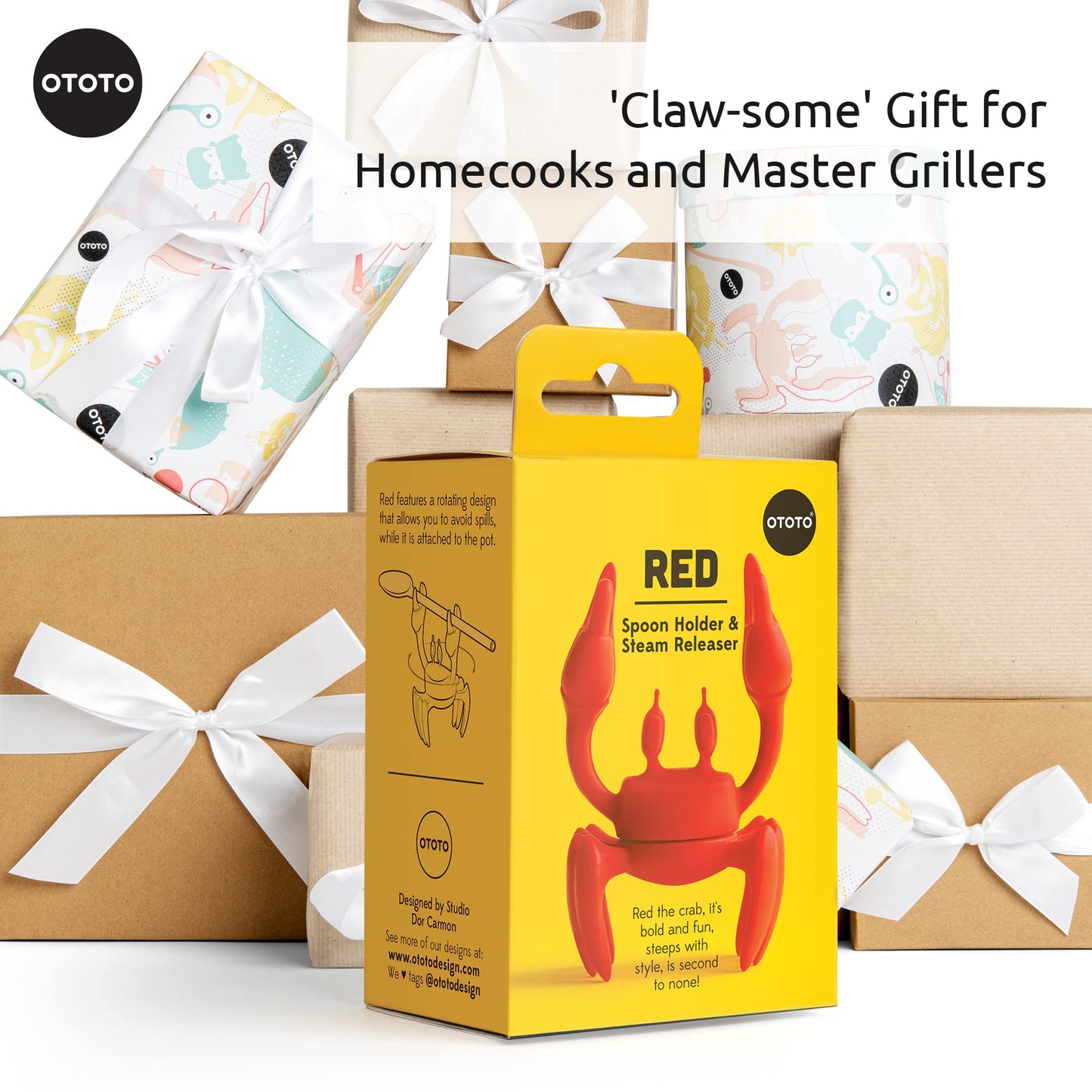 Red the Crab Silicone Utensil Rest - Spoon Holder
