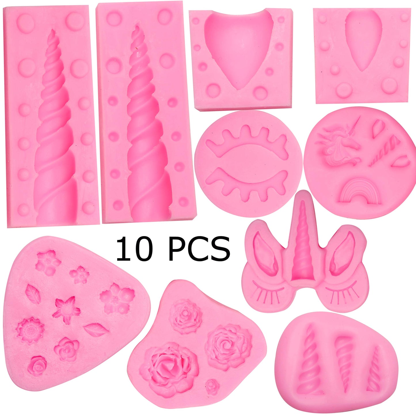 Unicorn Silicone Cake Topper Mold Set