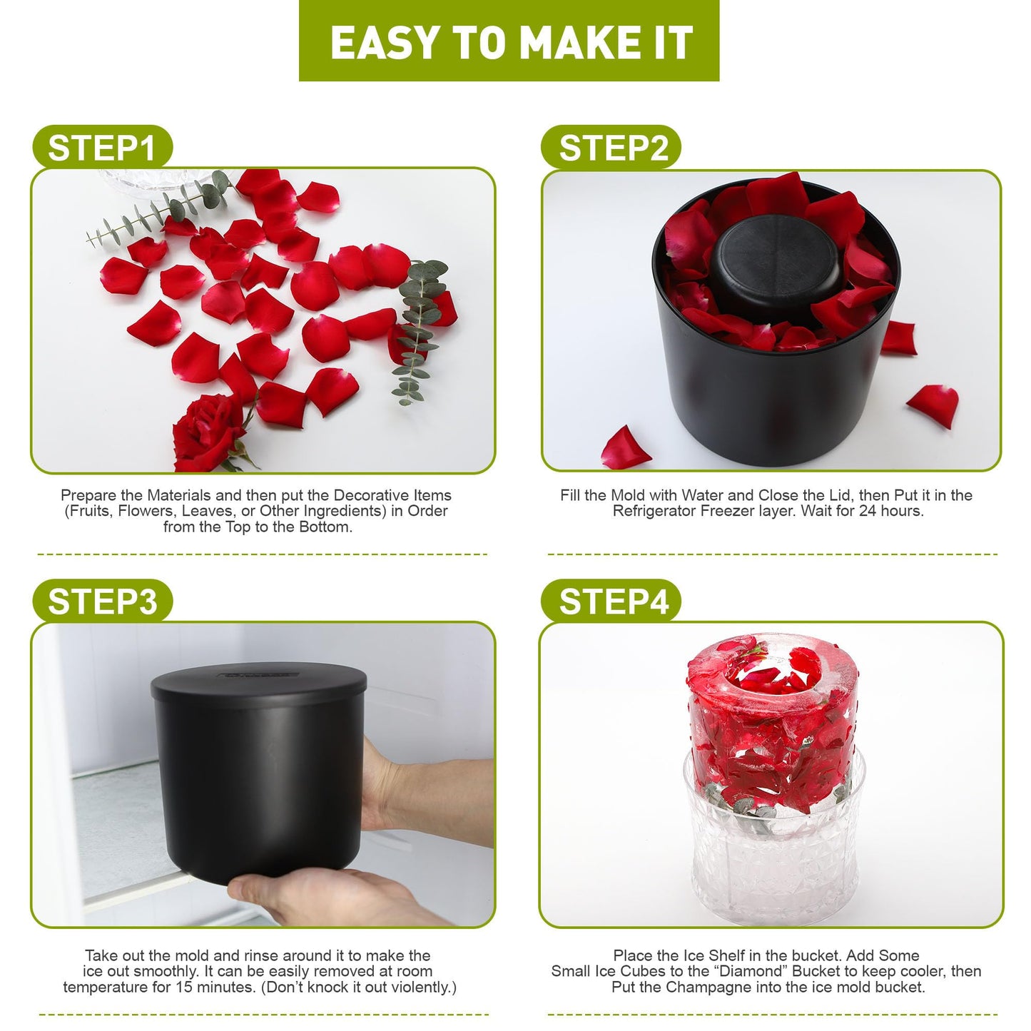 Ice Bucket Mold for Wine Bottle Chilling