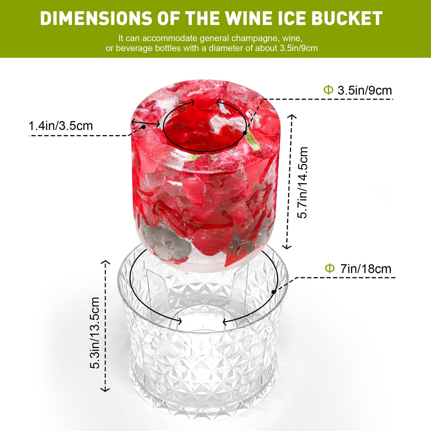 Ice Bucket Mold for Wine Bottle Chilling