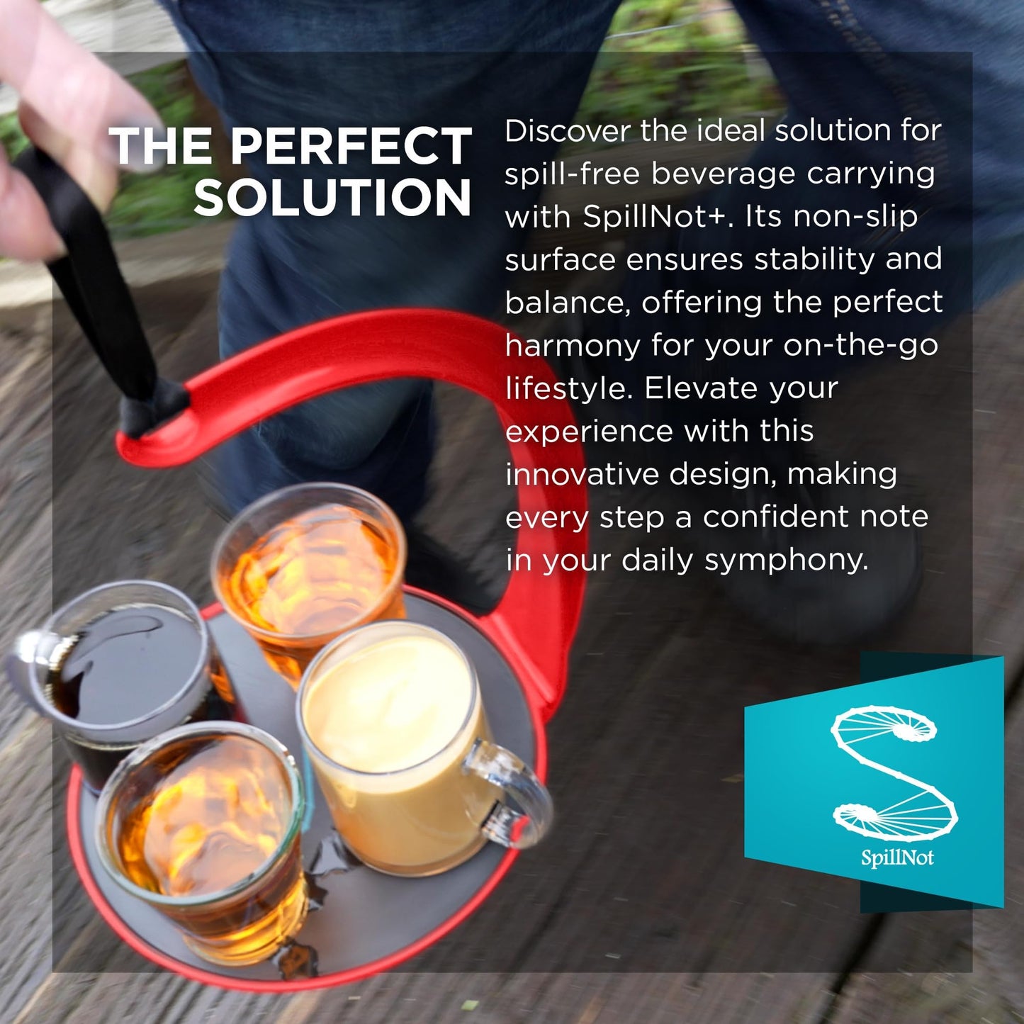 SpillNot+ - Portable Handheld Beverage Carrier
