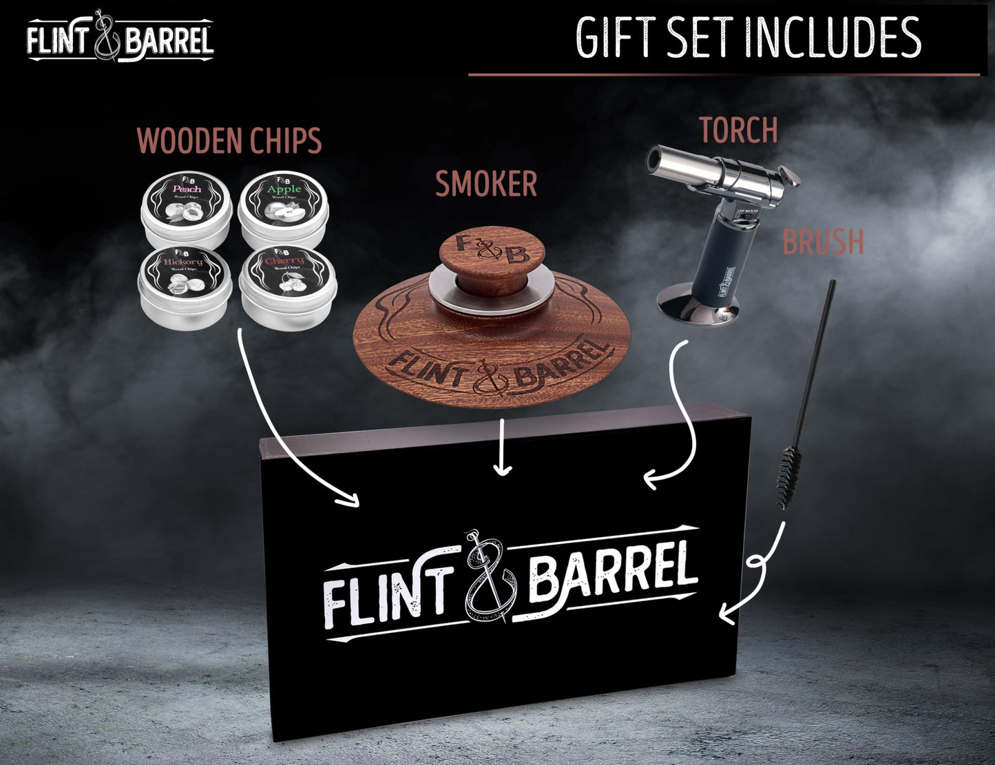 Cocktail Smoker Kit with Torch and Wood Chips