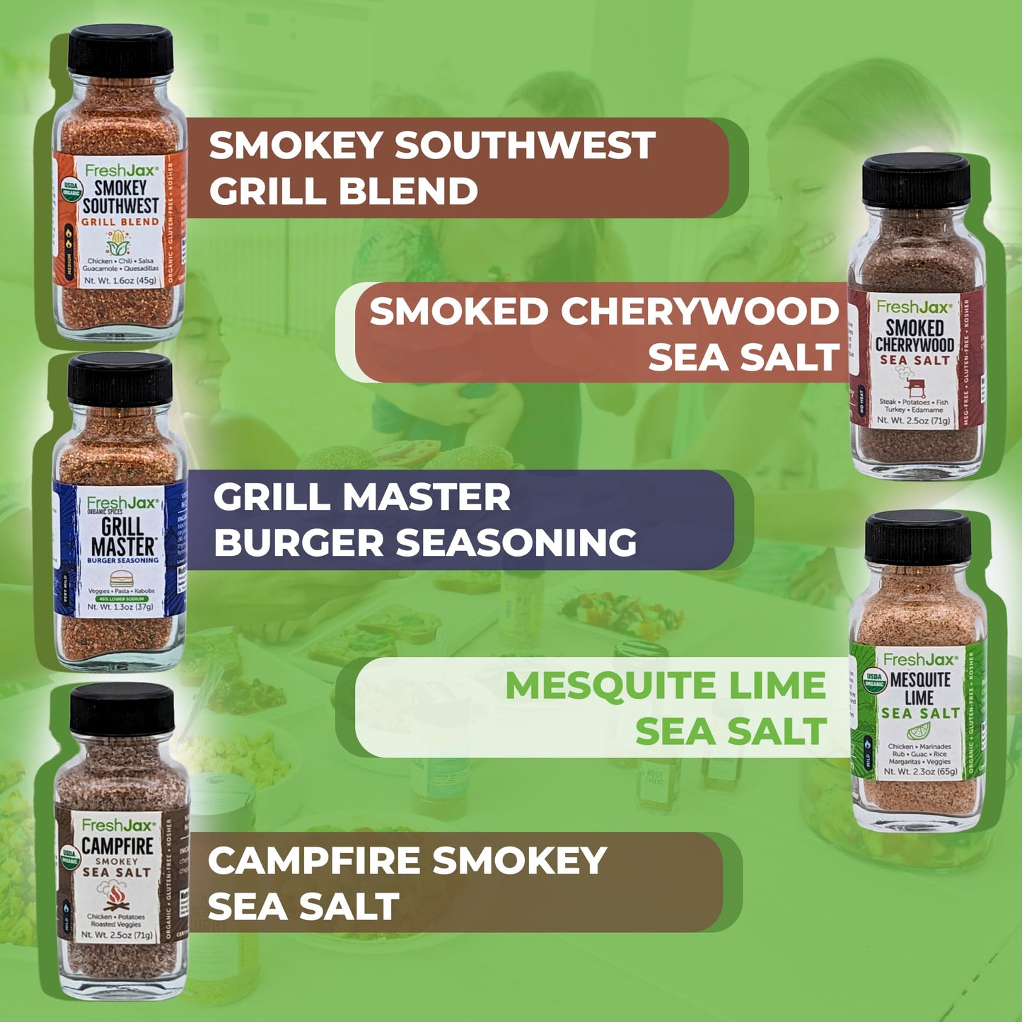 Smoked Seasoning Gift Set - 5 Organic Spices
