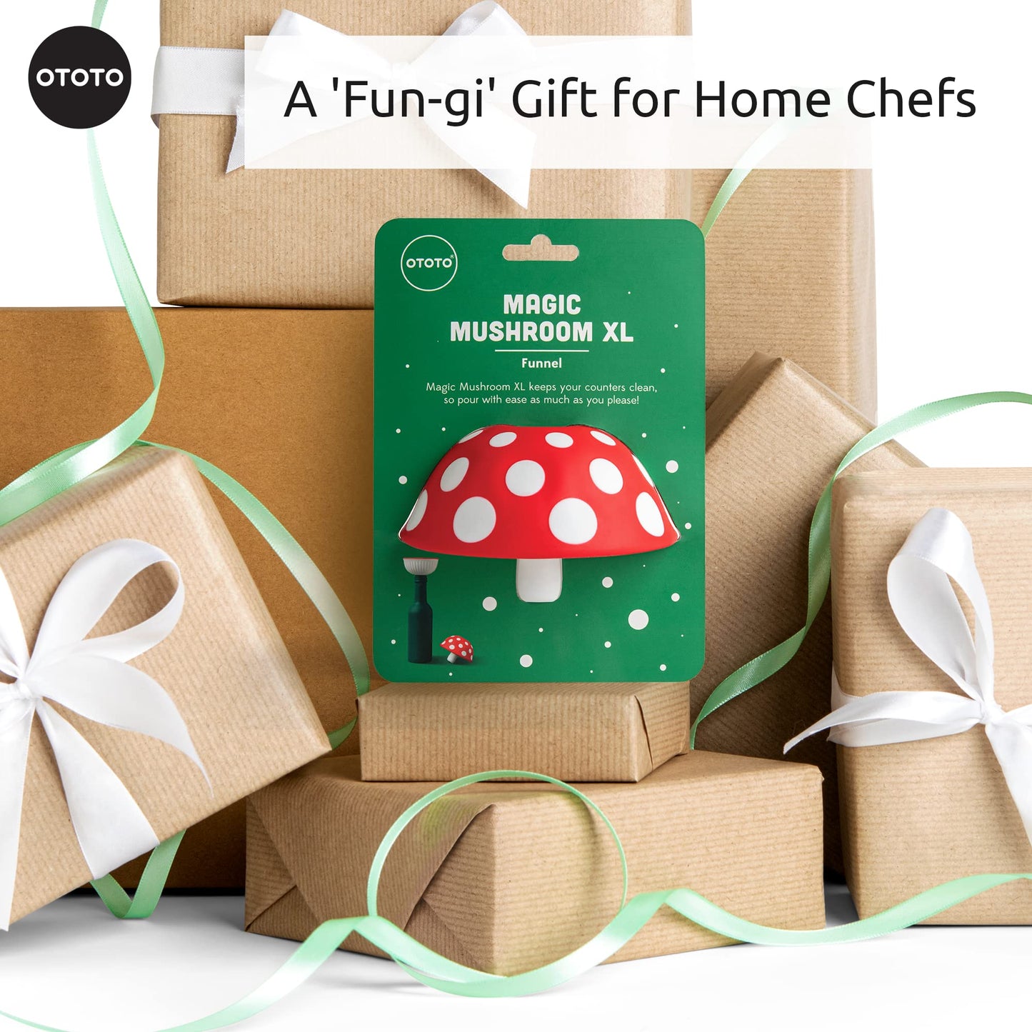 Foldable Small Kitchen Funnel - Mushroom