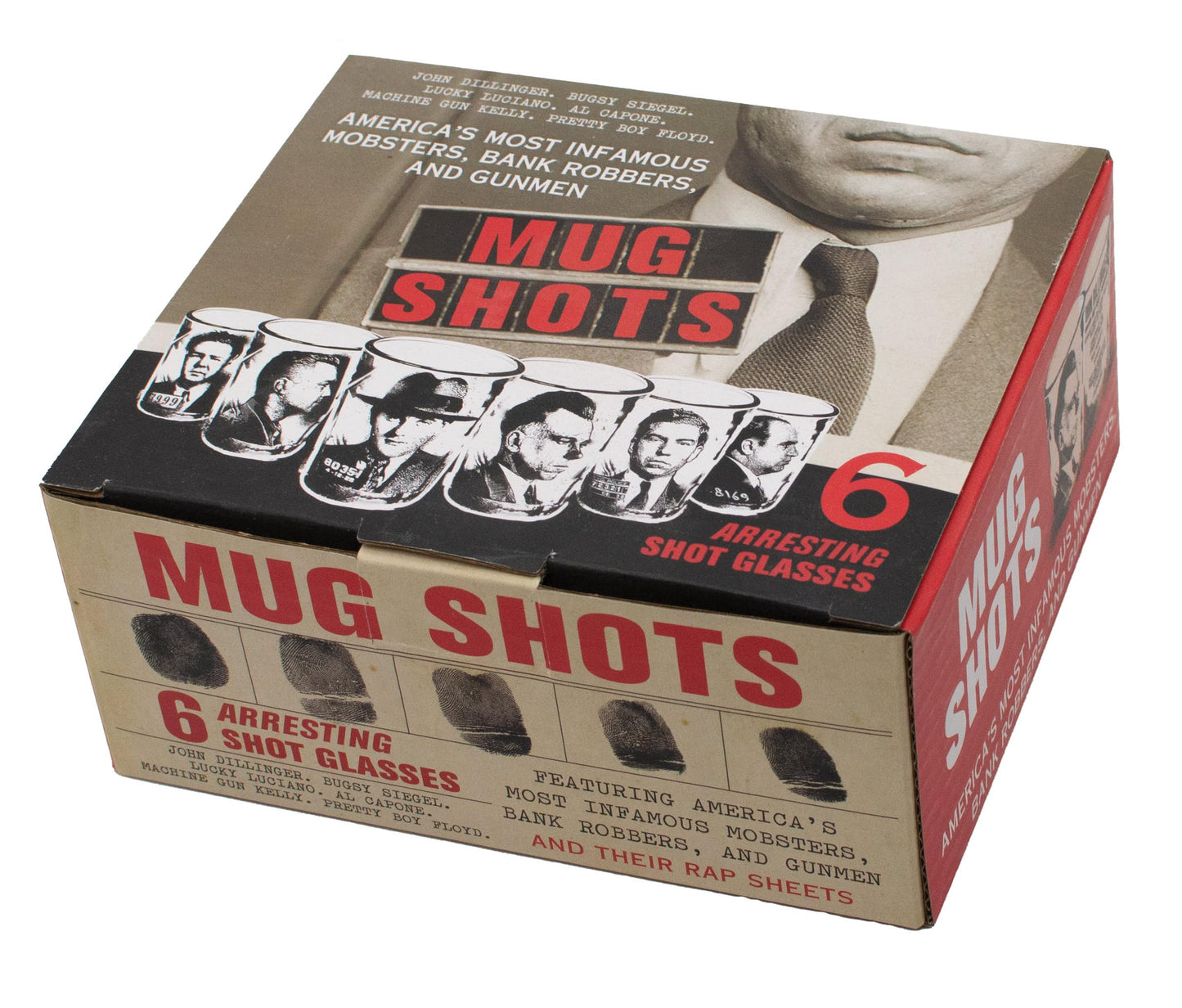 Famous Gangster Mug Shots - Shot Glass Set