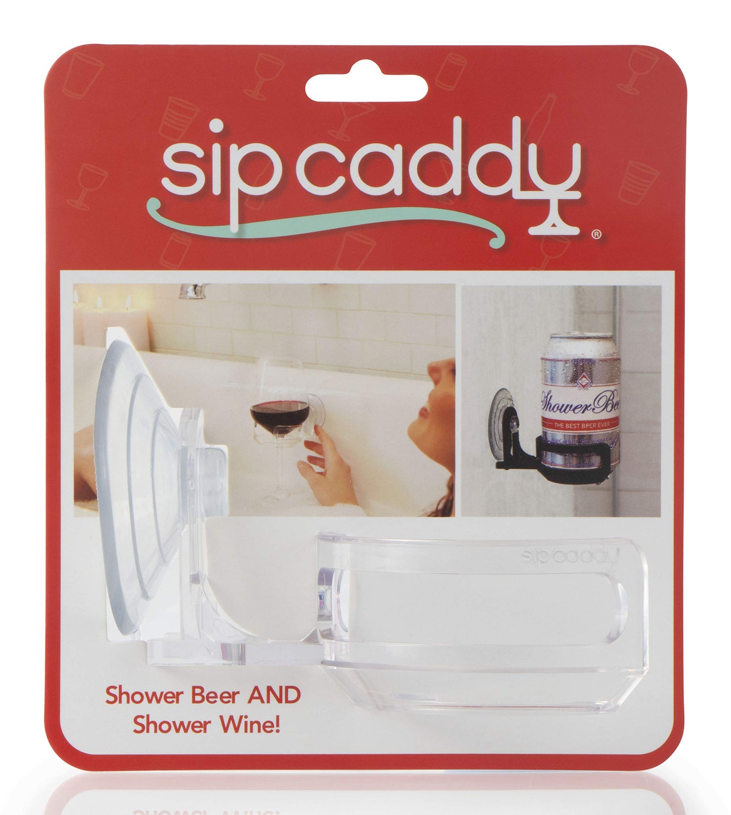 The Original SipCaddy Shower Beer & Bath Wine Holder
