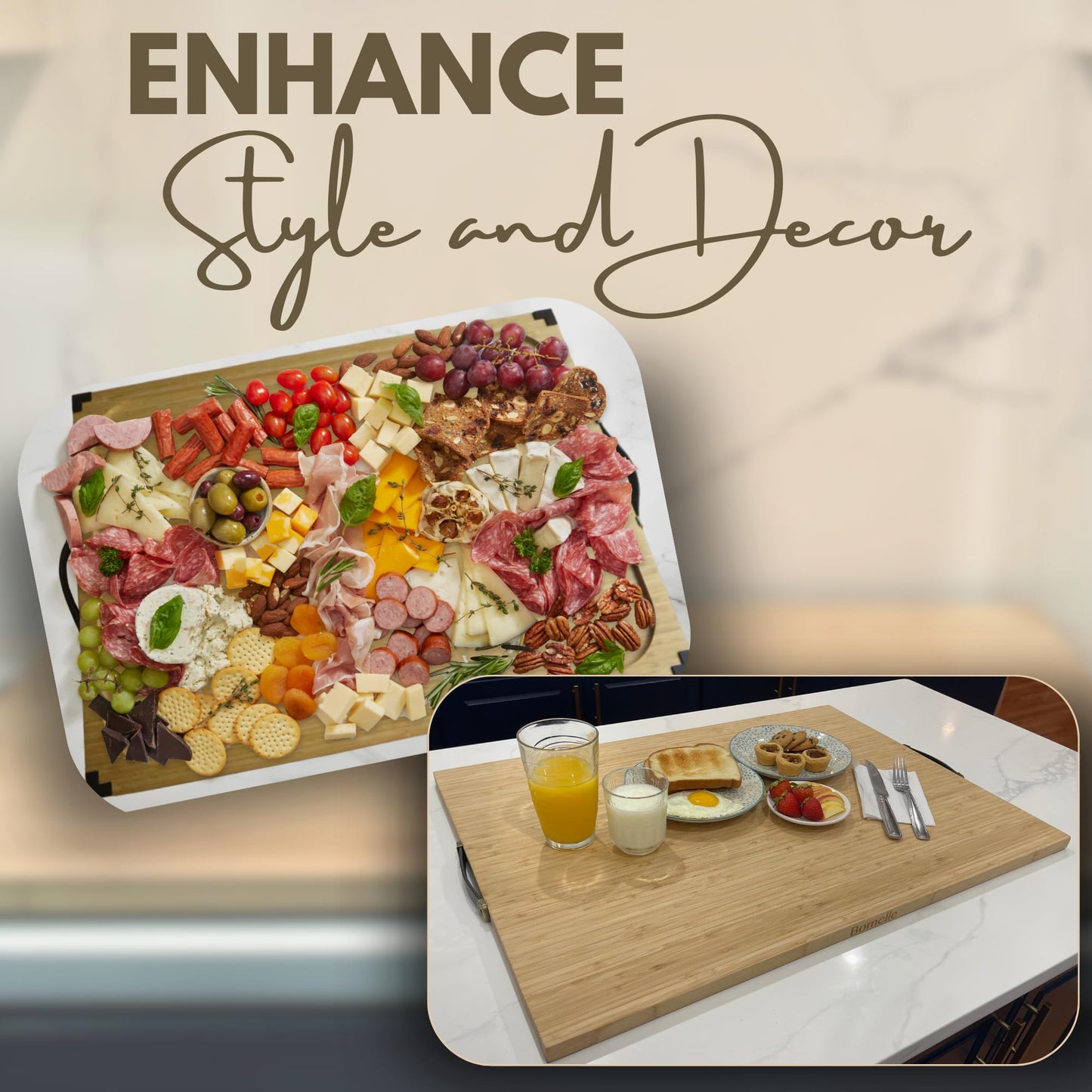 Extra Large Cutting Board - Dual Sided Stovetop Cover Noodle Board