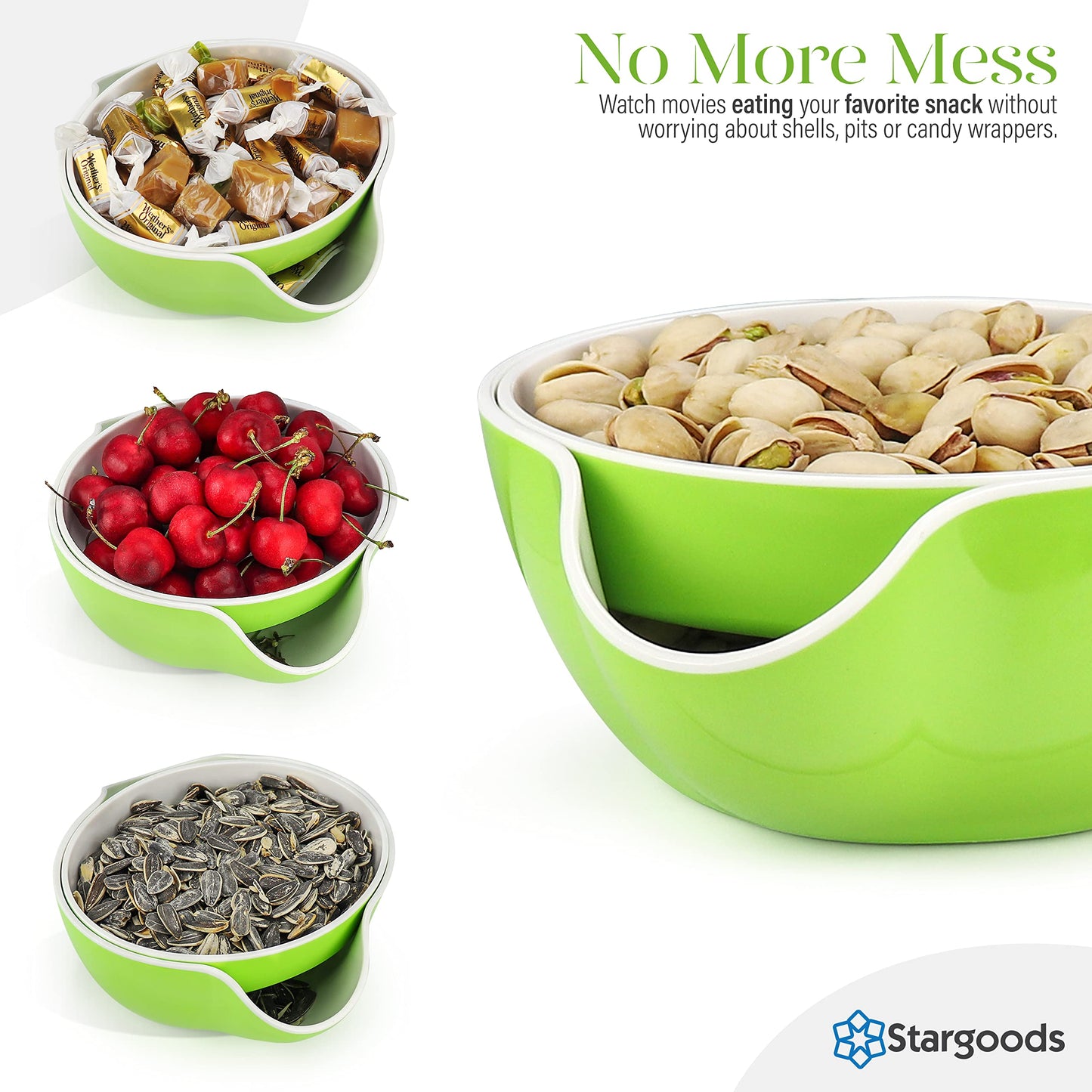 Double Peanut Bowl Snack Serving Dish