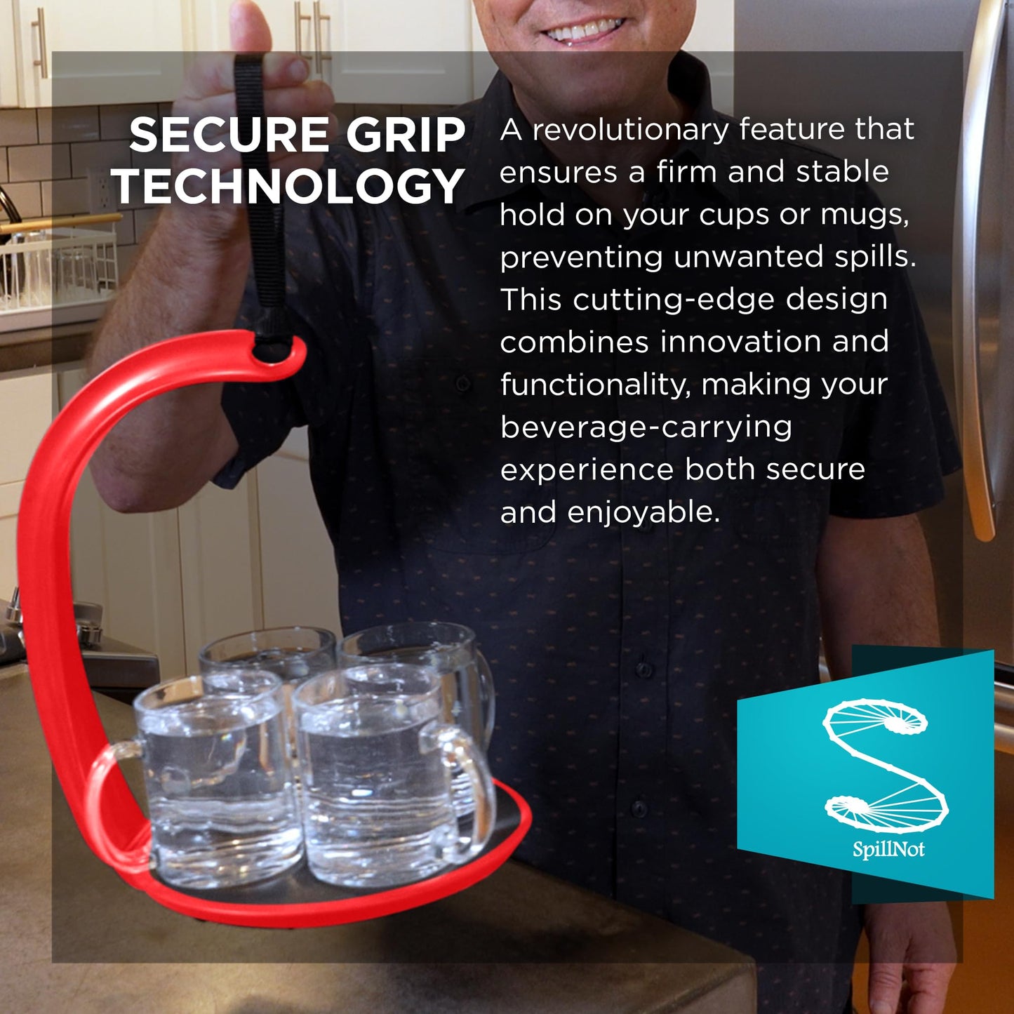SpillNot+ - Portable Handheld Beverage Carrier