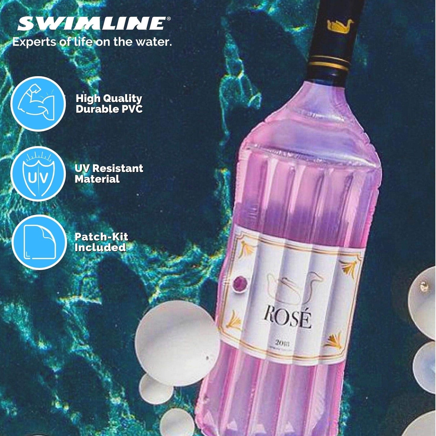 Rosé Classic Edition Inflatable Floating Lounger