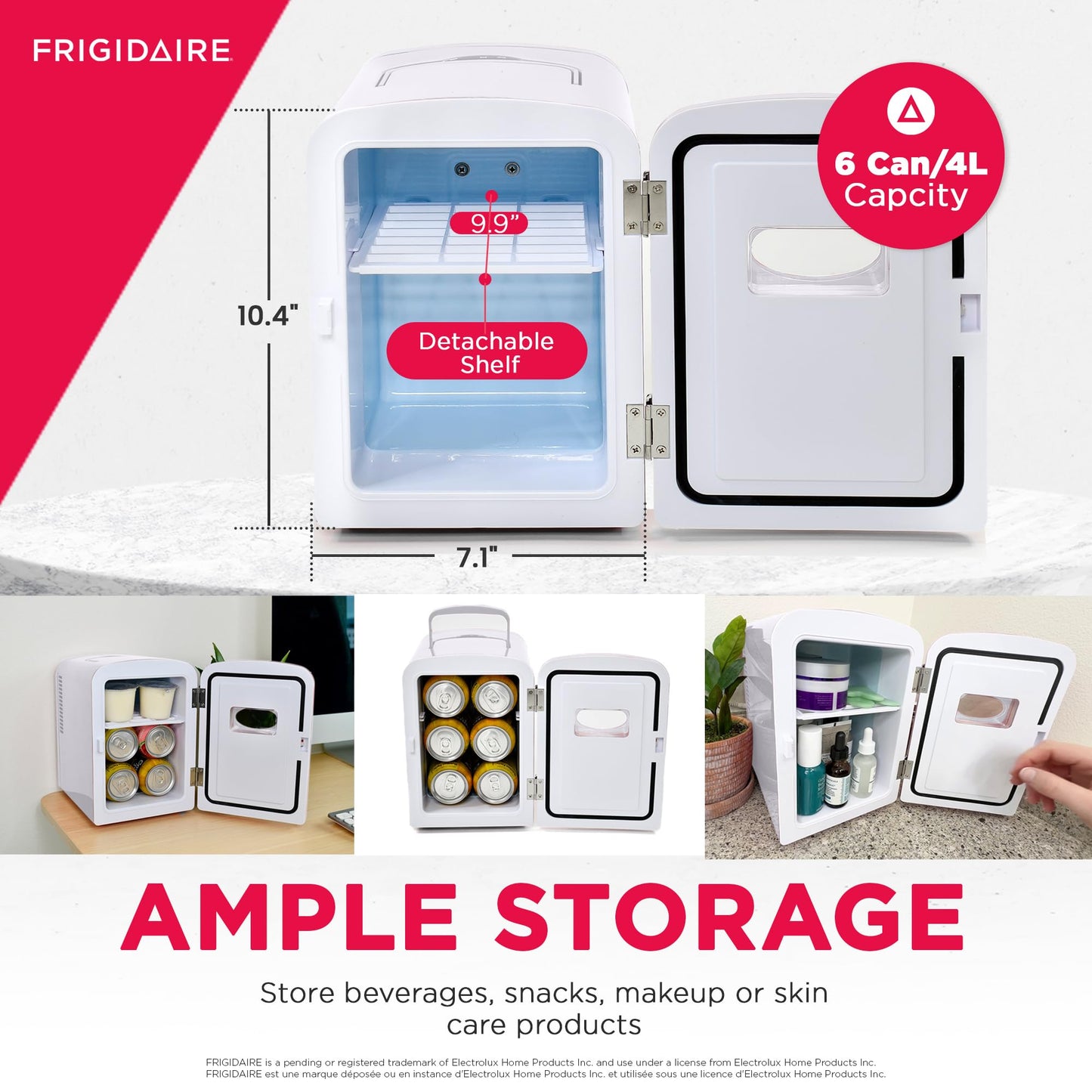 Compact White Mini Fridge